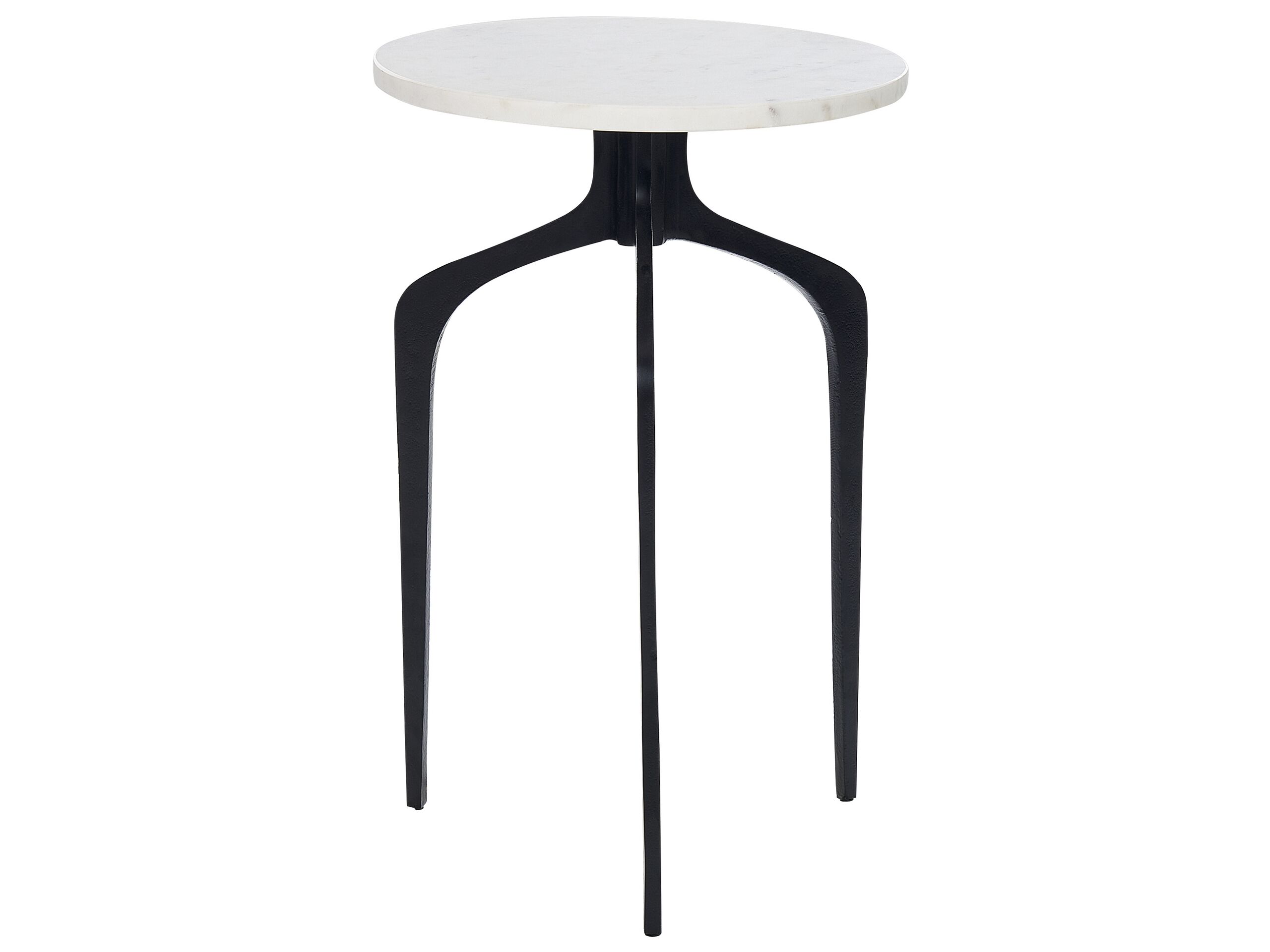 Side Table White Marble with Black TIHOI
