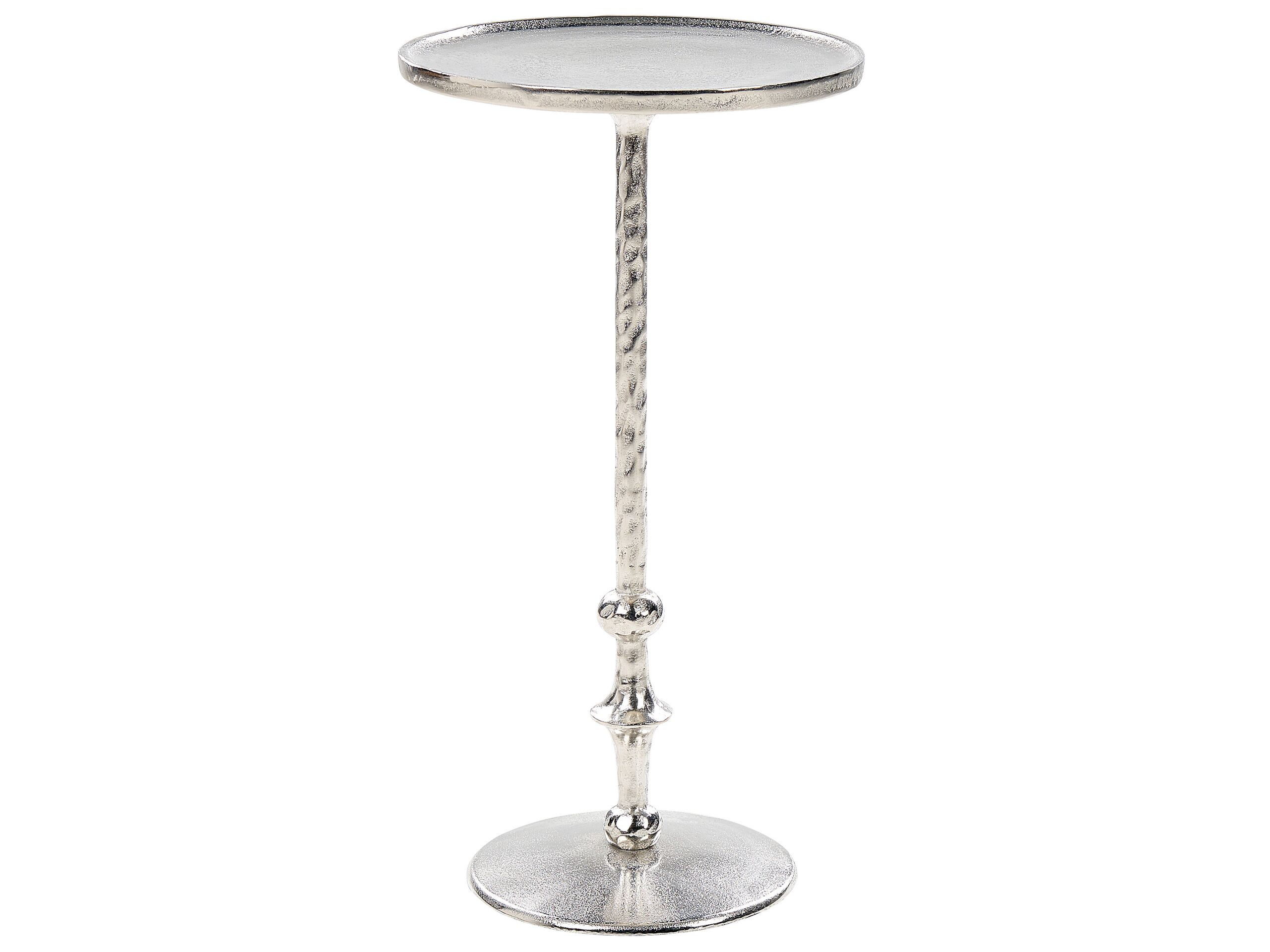 Metal Side Table Silver MEDA