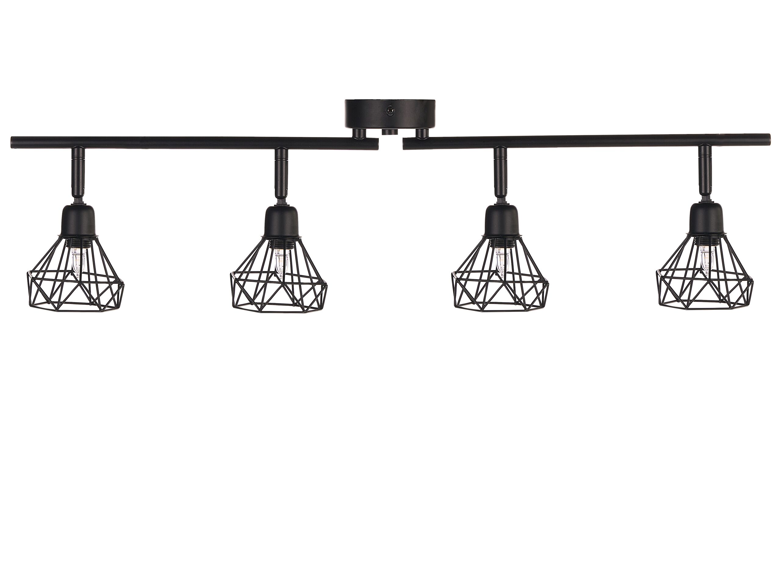4 Light Spotlight Metal Bar Black ERMA