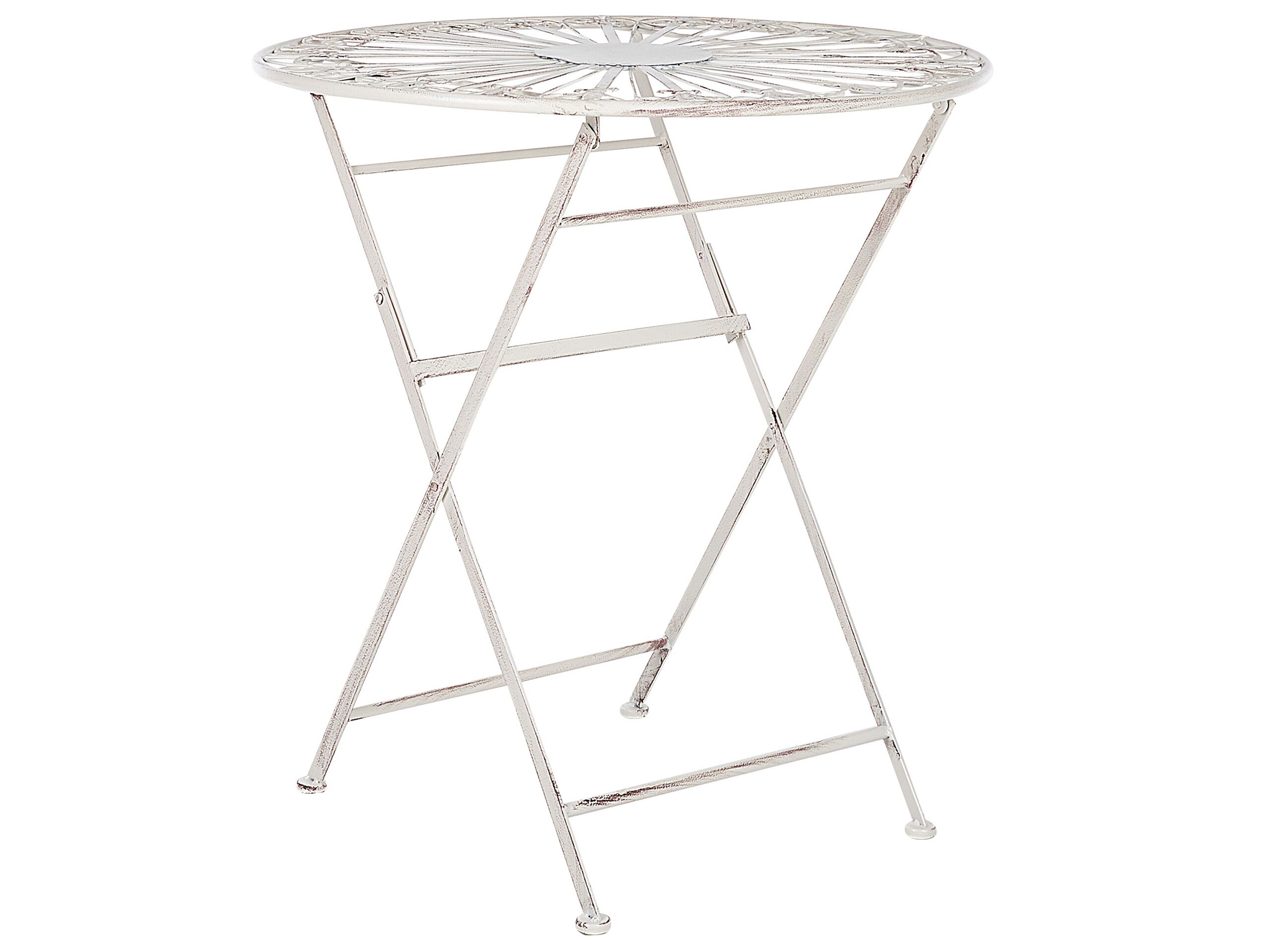 Metal Garden Bistro Table Ã ̧ 70 cm Off-White SCAFA