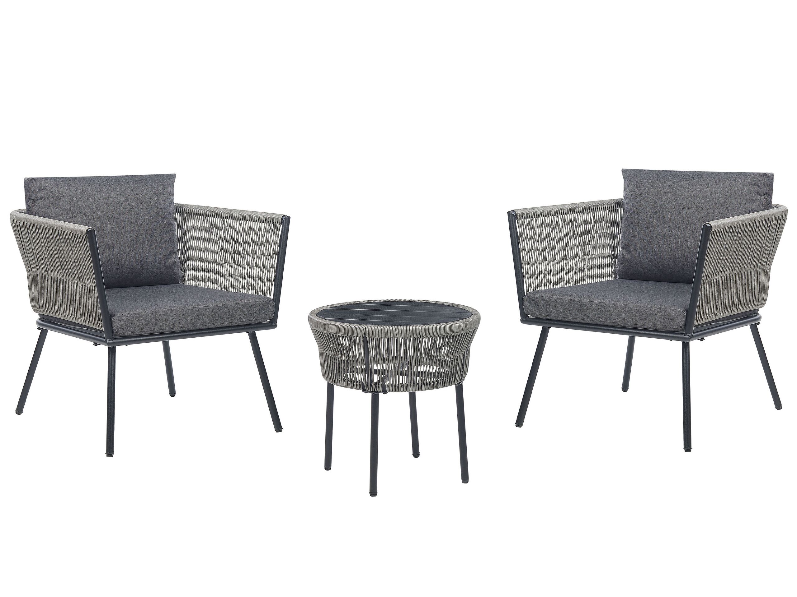 PE Rattan Bistro Set Grey GARGANO