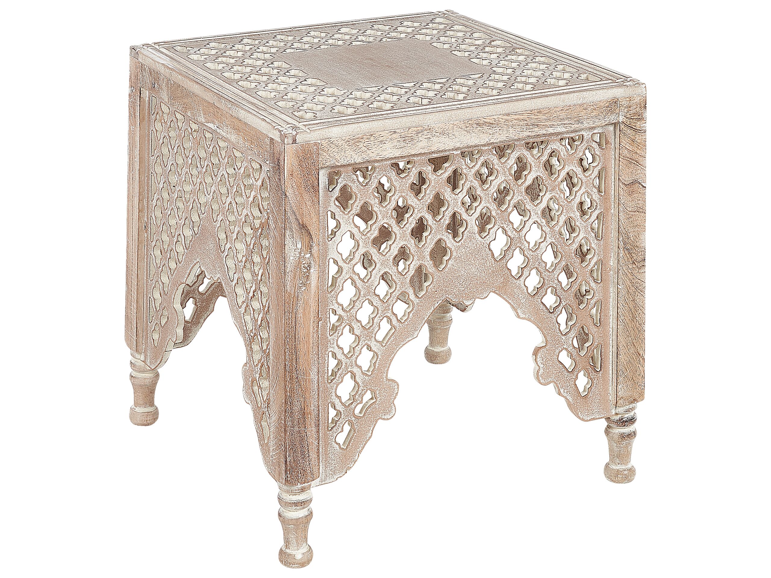 Mango Wood Side Table Light KADMA