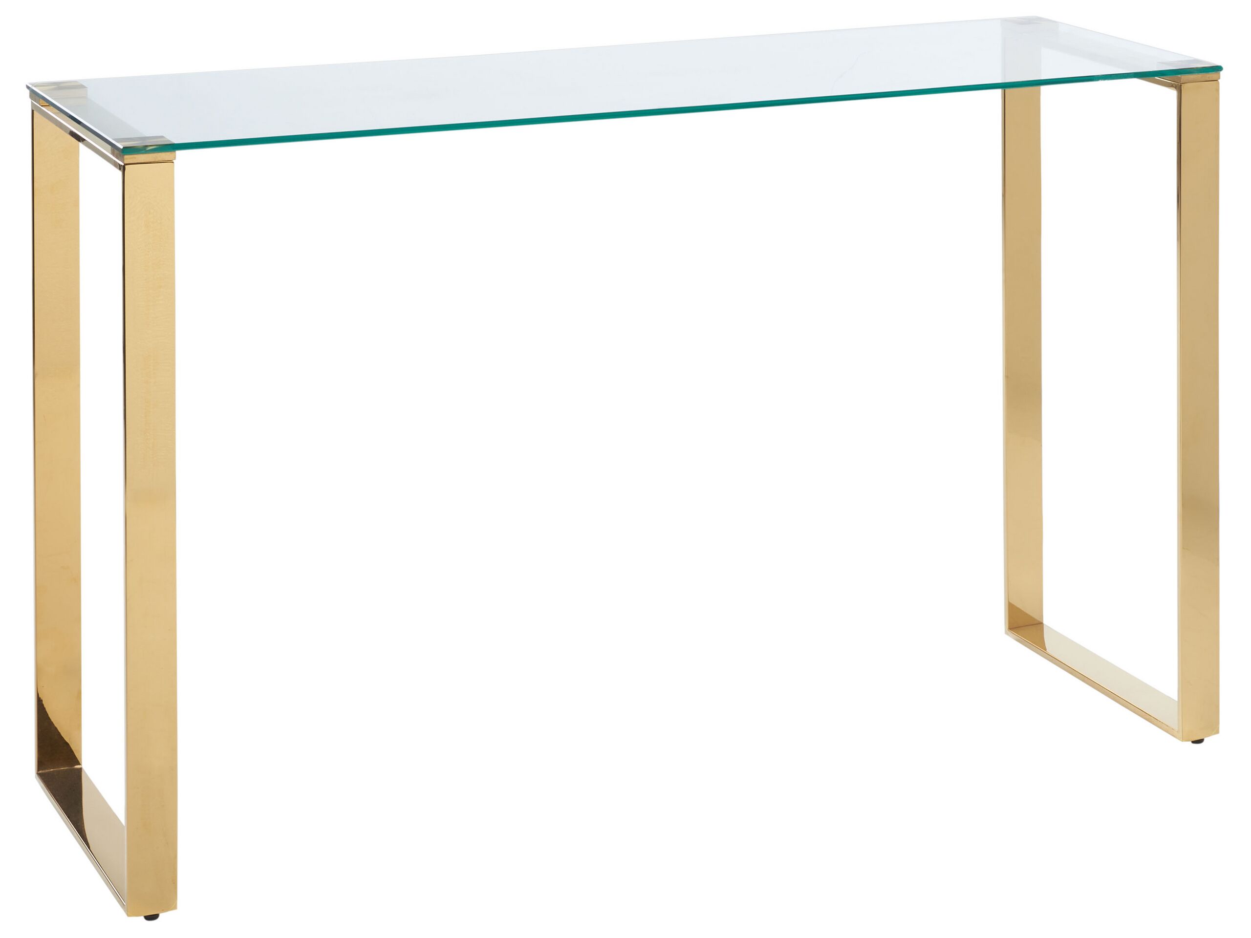 Glass Top Console Table Gold TILON