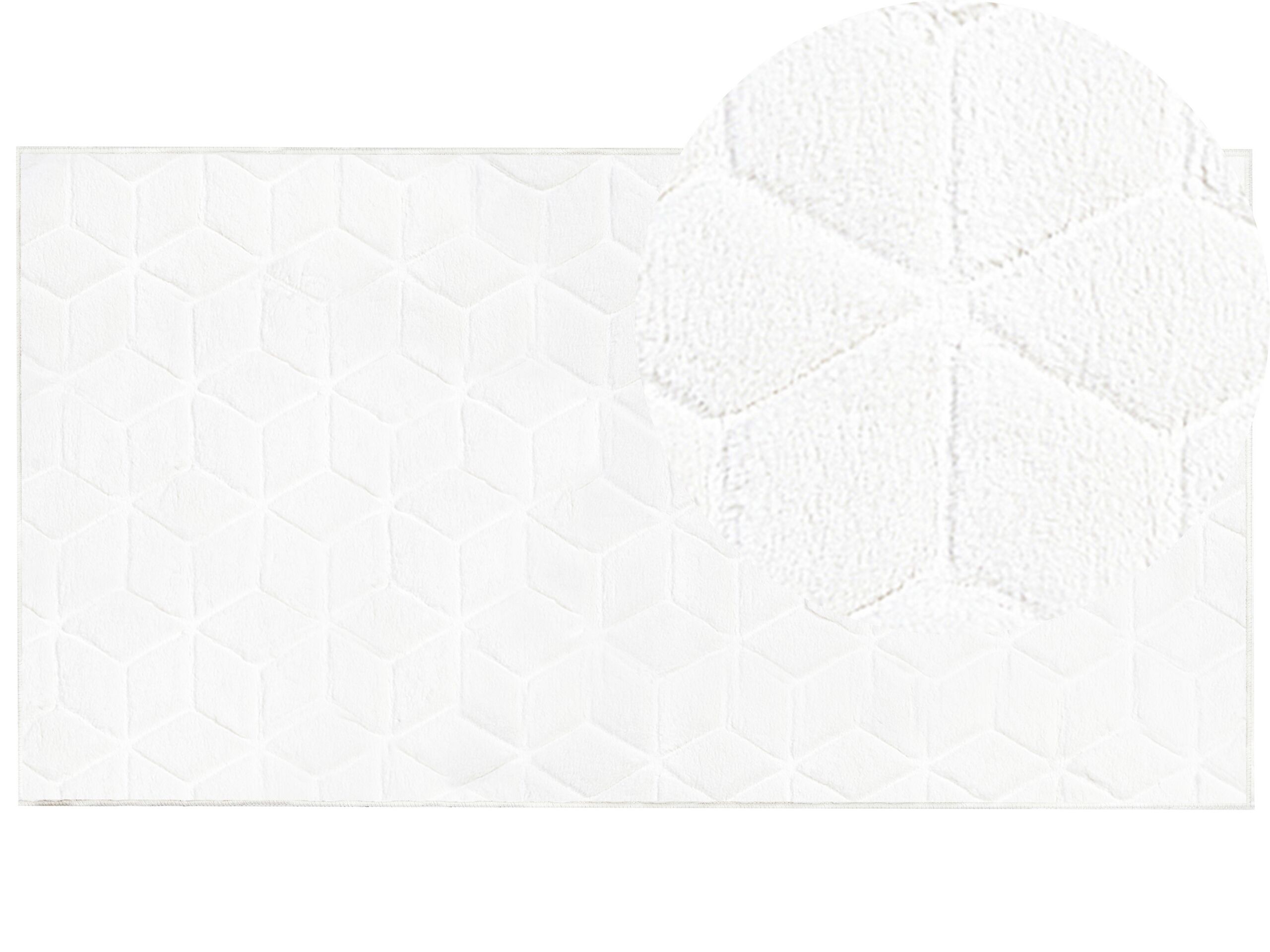 Faux Rabbit Fur Rug 80x150cm White