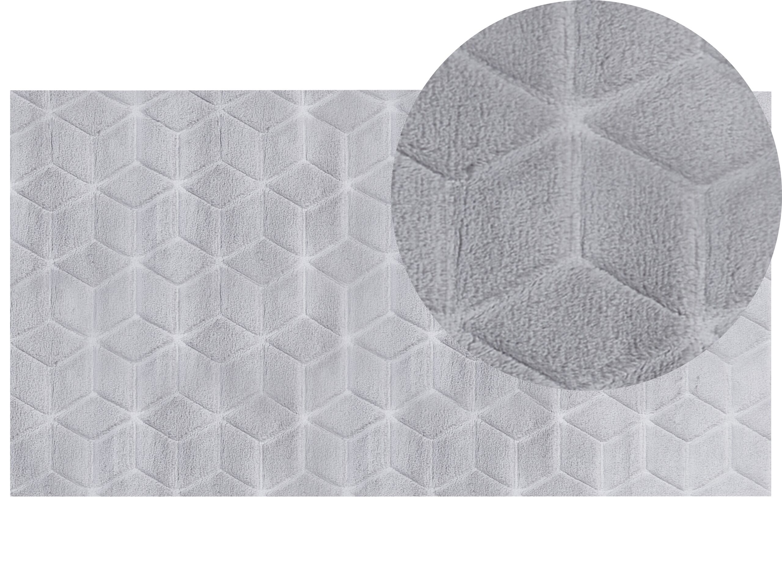Faux Rabbit Fur Rug 80x150cm Grey