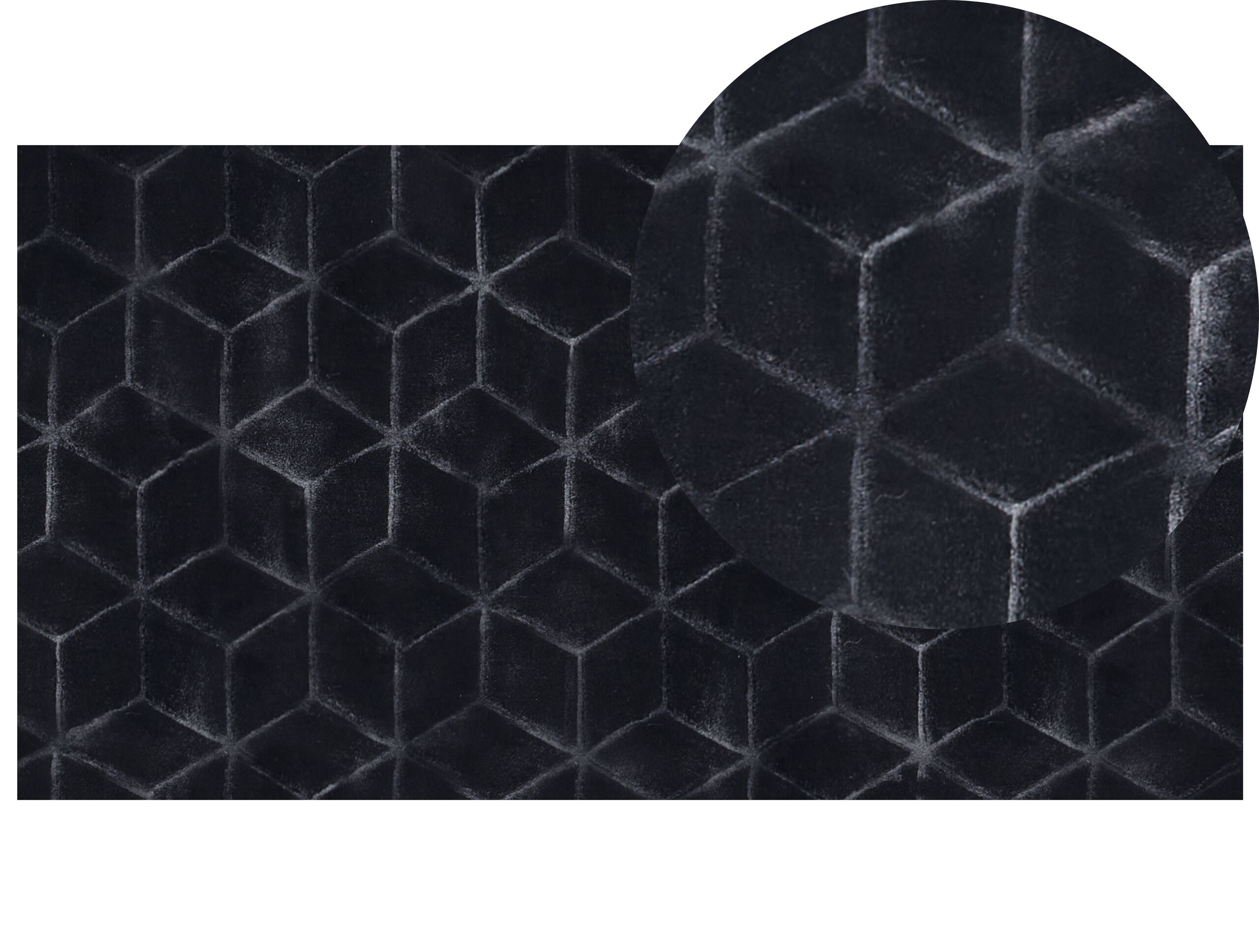 Faux Rabbit Fur Rug 80x150cm Black