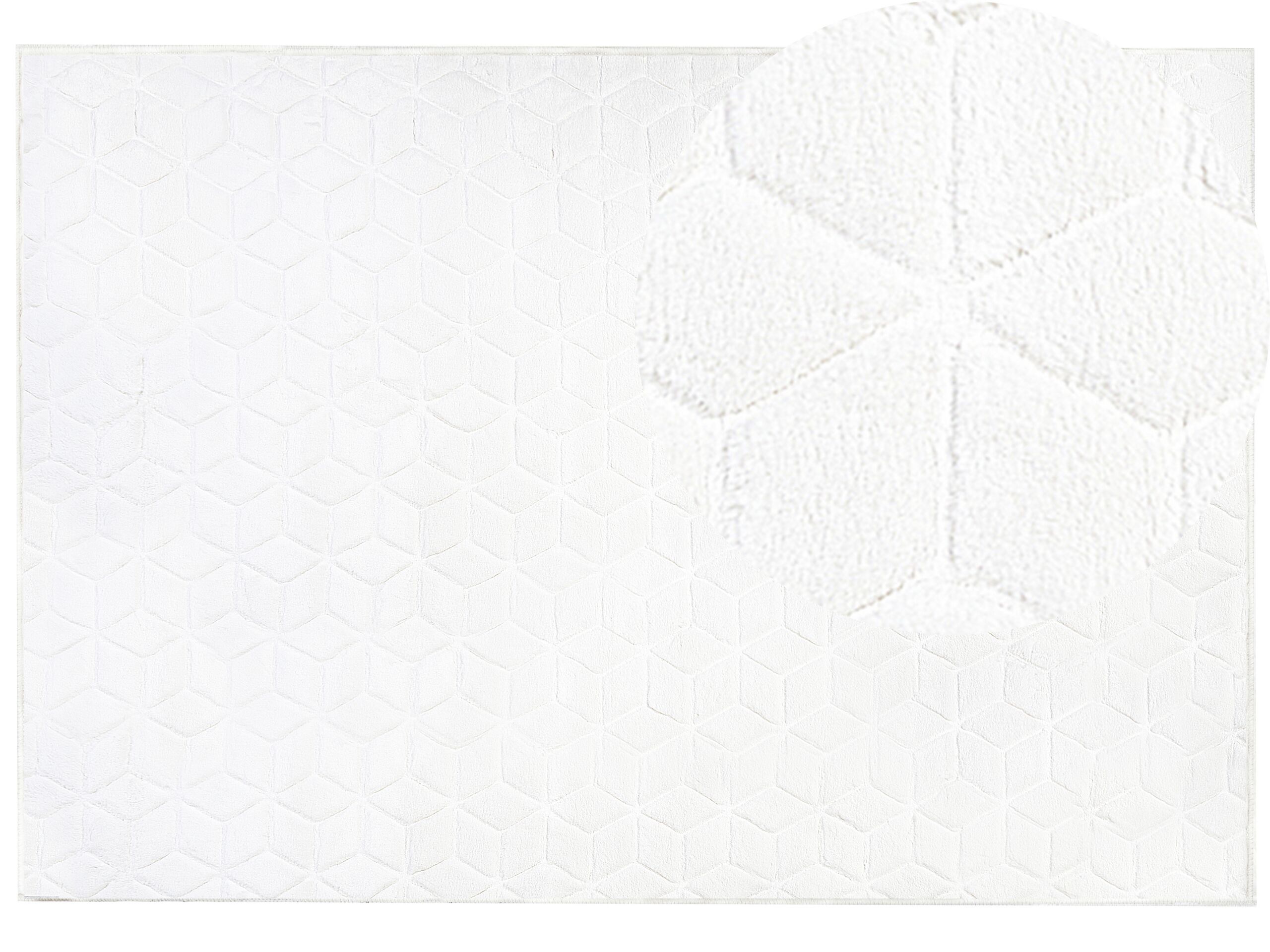 Faux Rabbit Fur Rug 160x230cm White