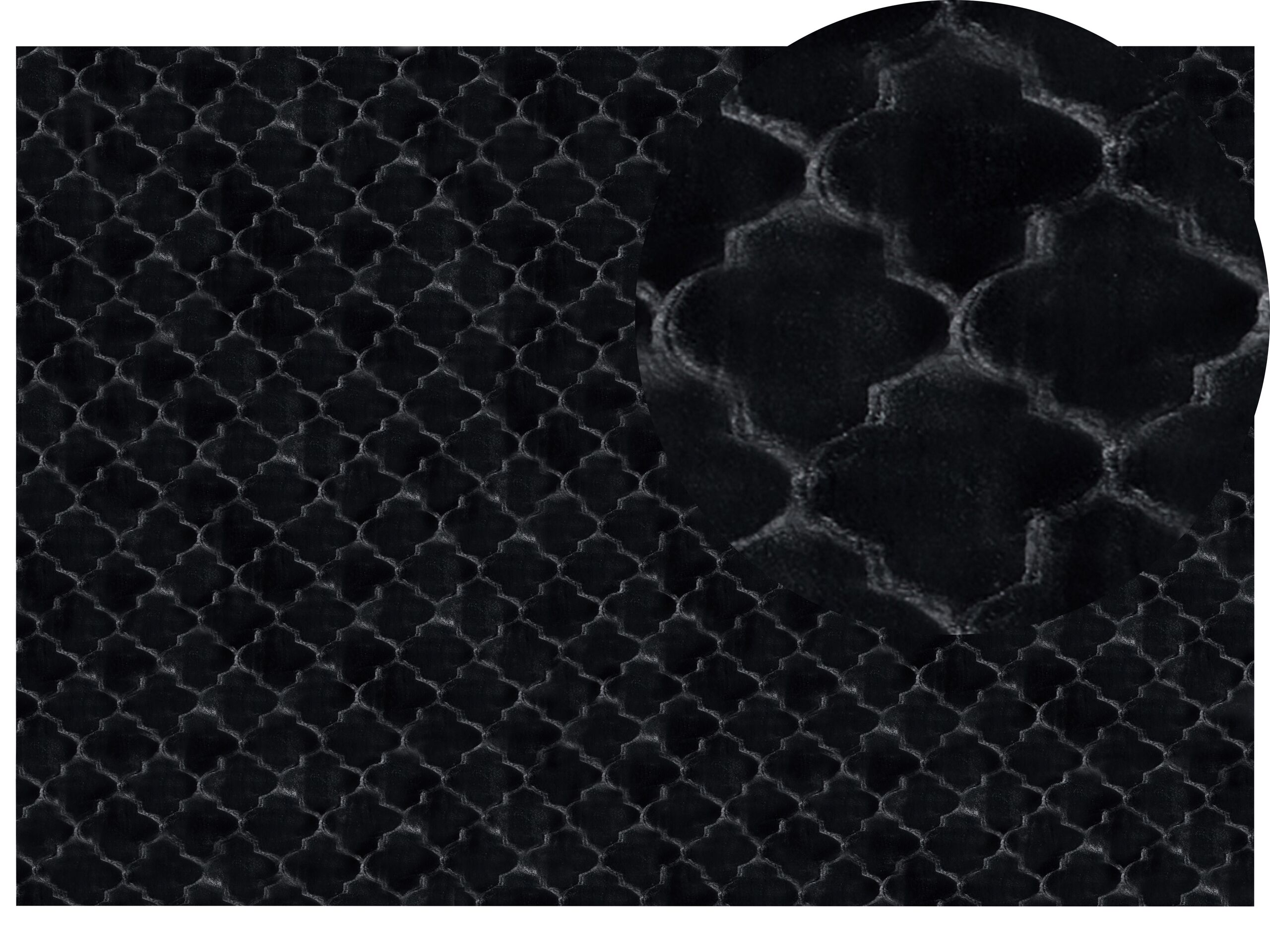 Faux Rabbit Fur Rug 160x230cm Black