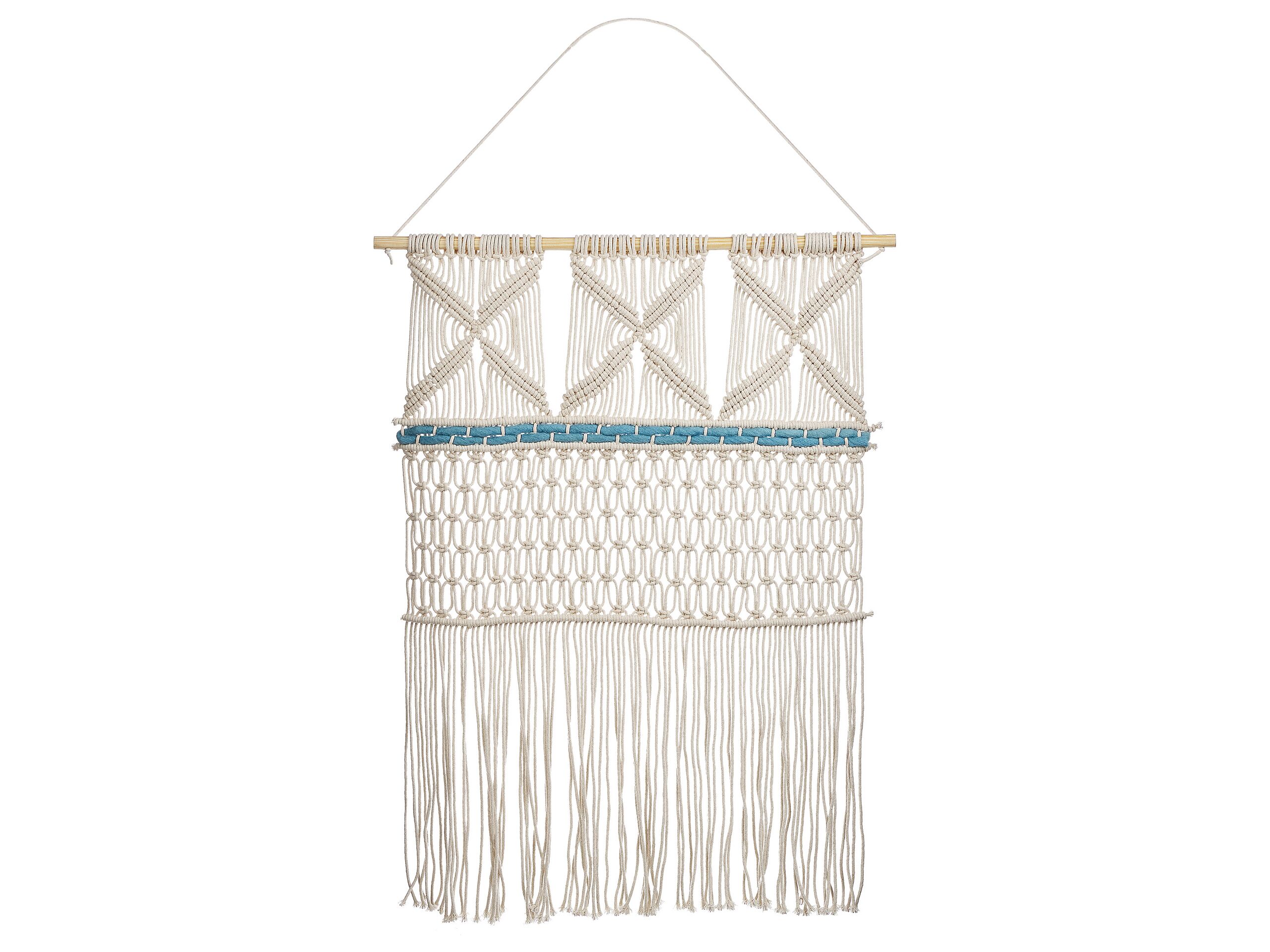 Cotton MacramÃ Wall Hanging Beige KALADY II