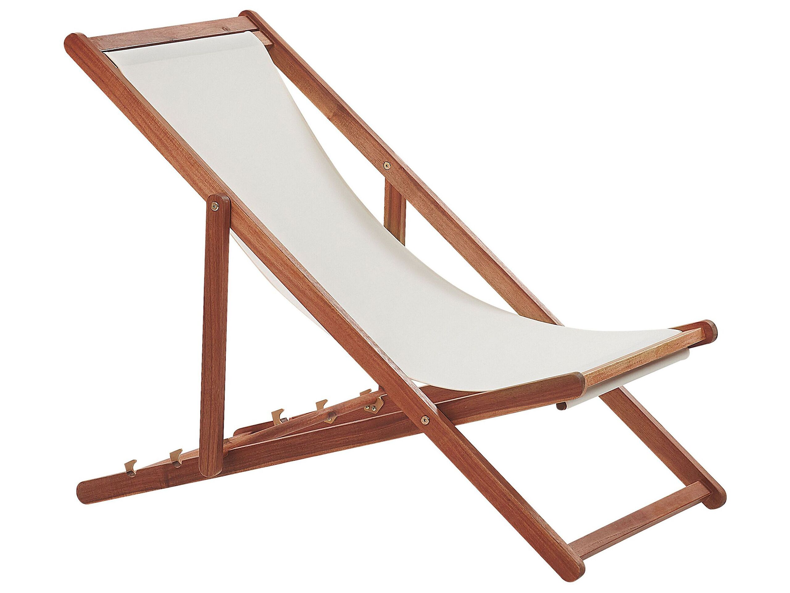Folding Deck Chair and 2 Replacement Fabrics (Various Options) Dark Wood ANZIO