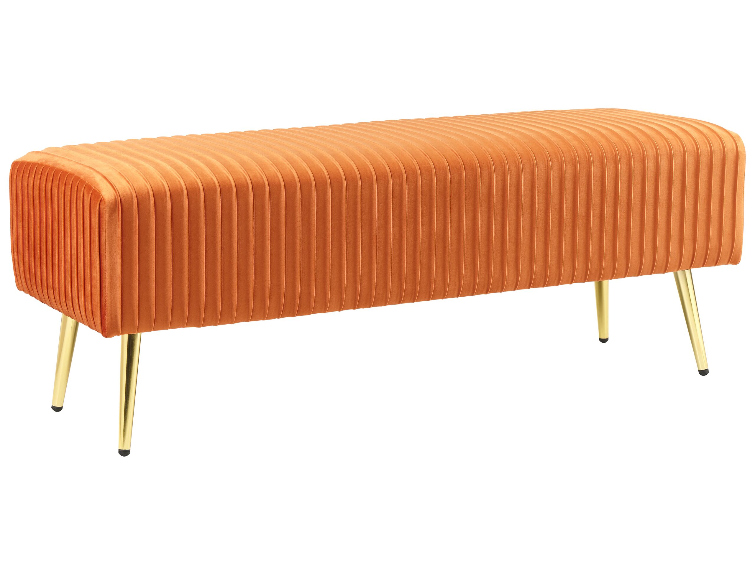 Velvet Bedroom Bench Orange PATERSON