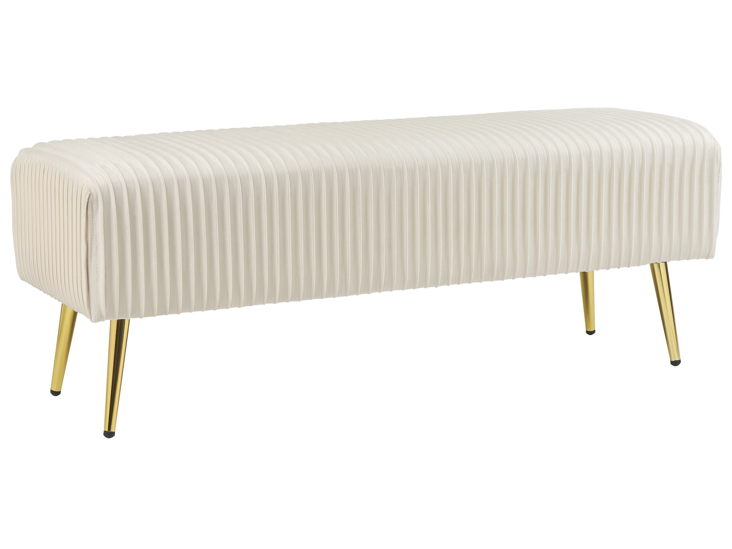 Velvet Bedroom Bench Cream PATERSON