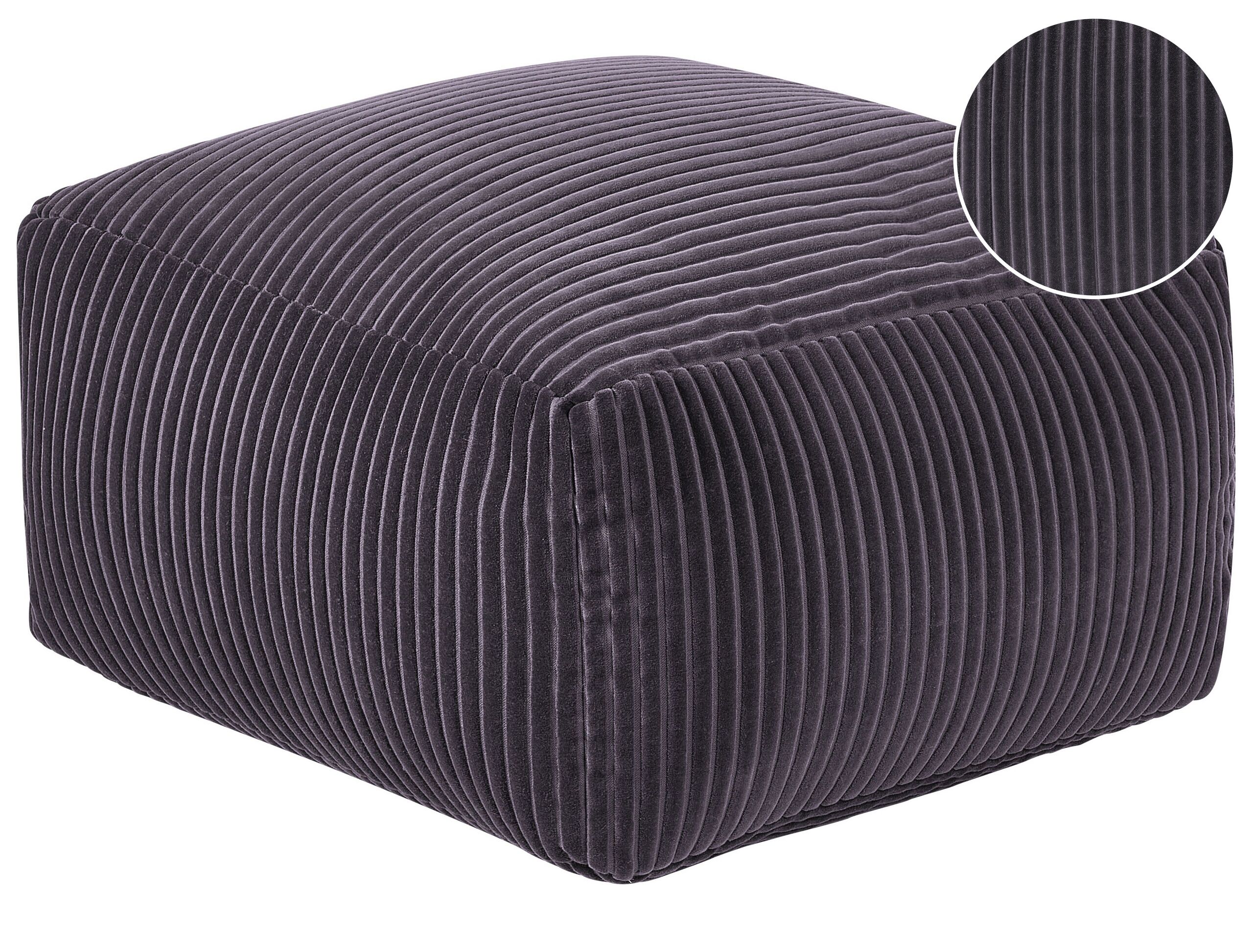 Corduroy Pouffe Dark Grey MUKKI