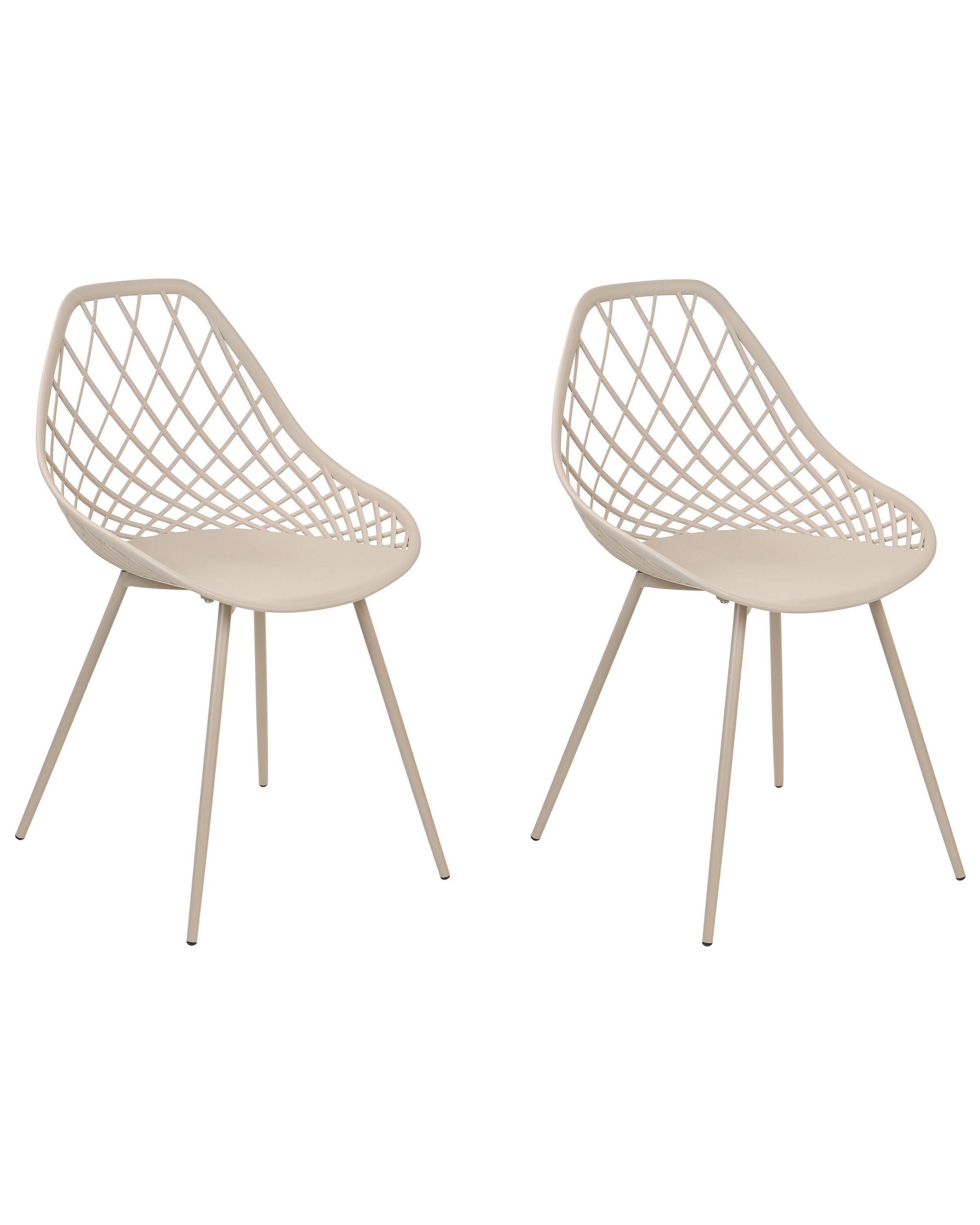 Set of 2 Dining Chairs Beige CANTON II