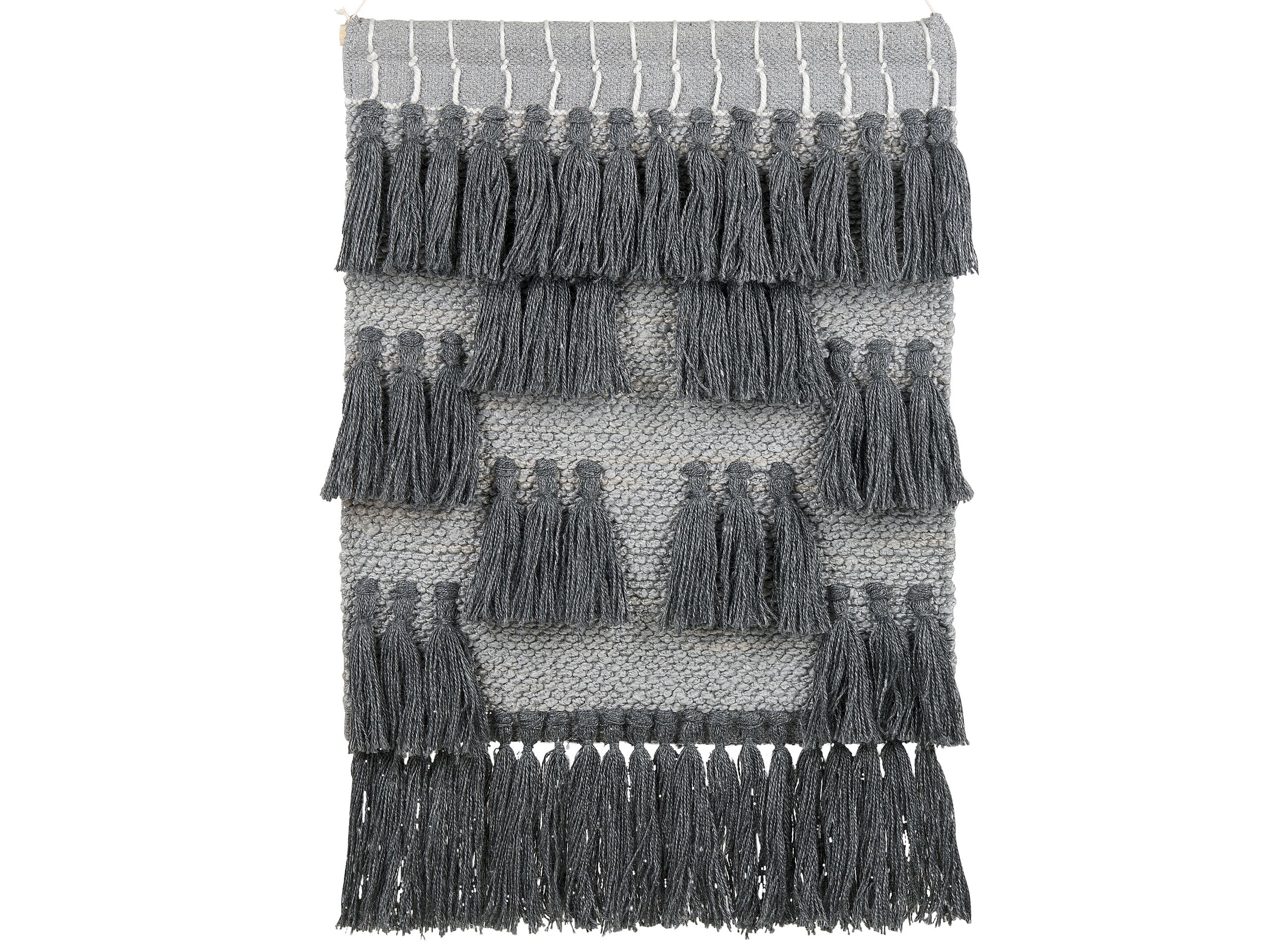 Cotton MacramÃ Wall Hanging Grey JIWA