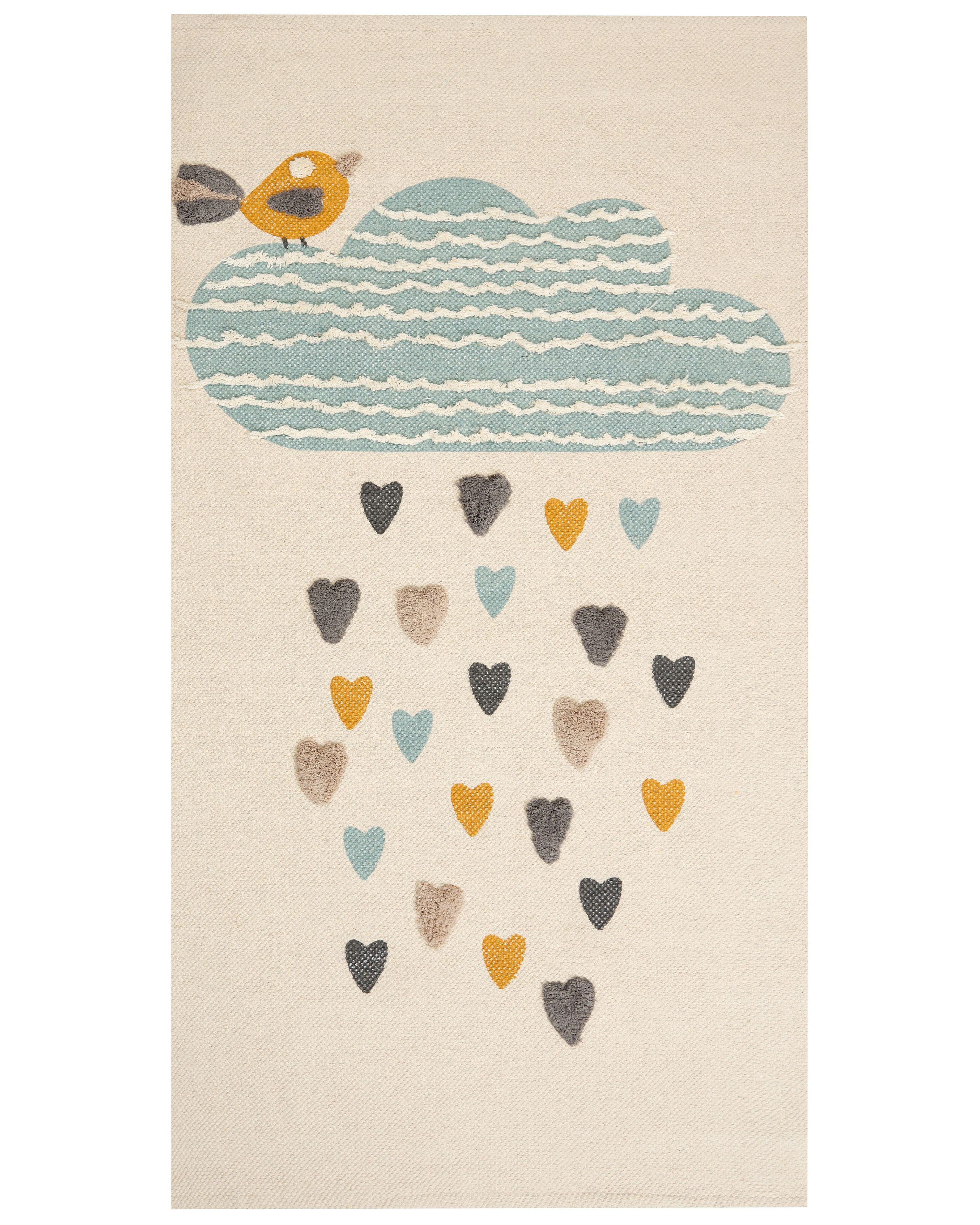 Cotton Kids Rug 80x150cm Multicolour