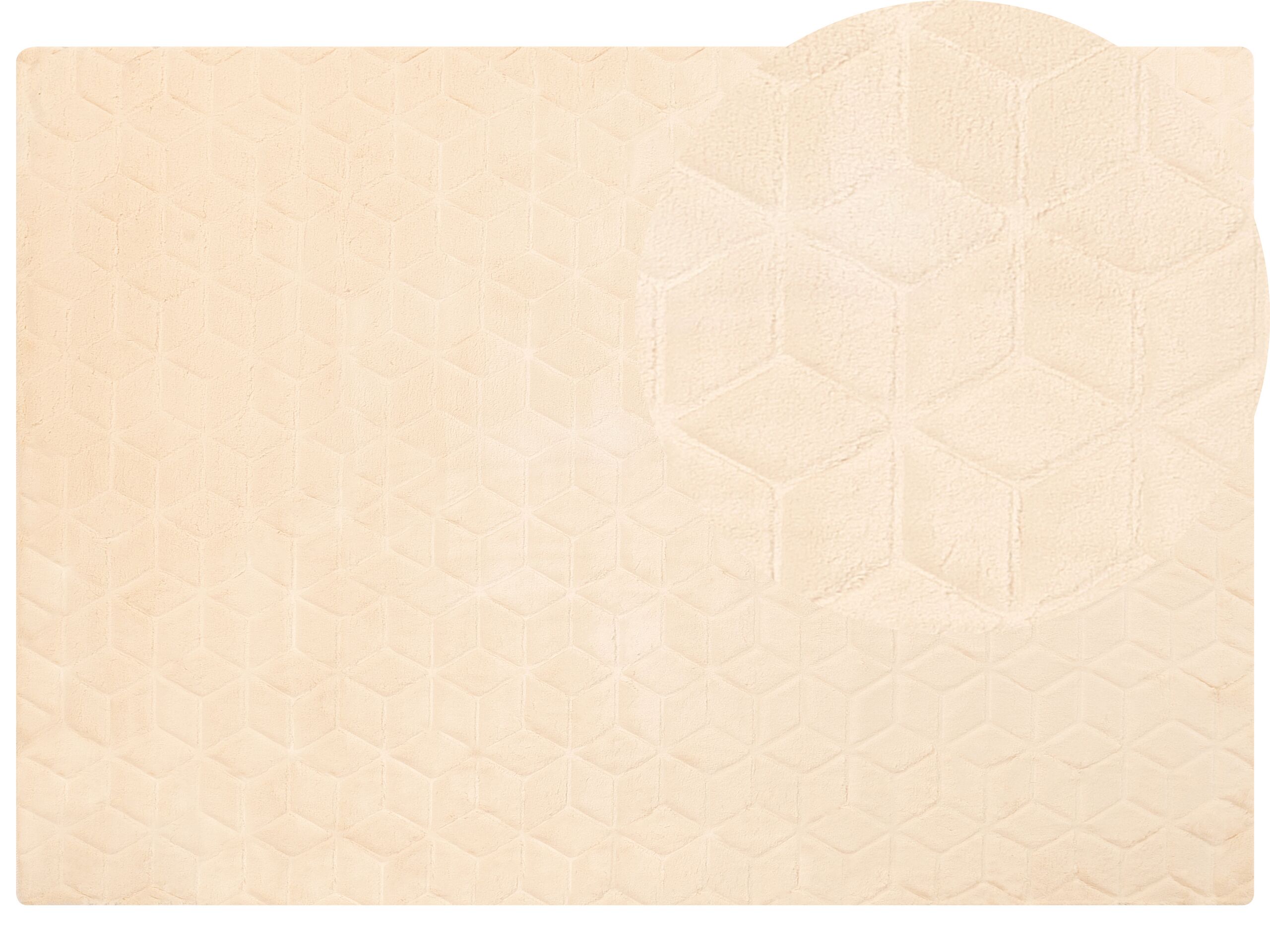 Faux Rabbit Fur Rug 160x230cm Beige