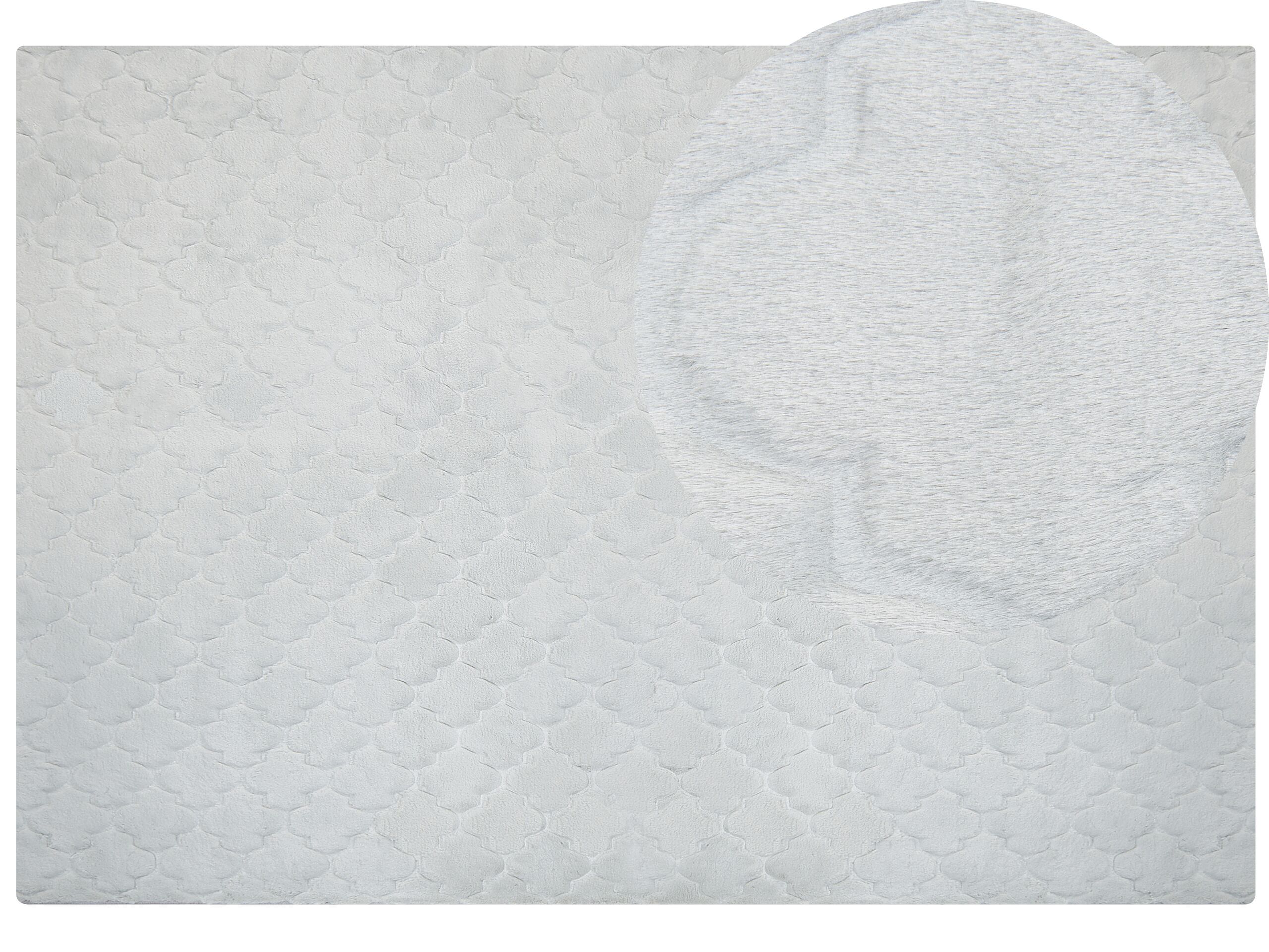 Faux Rabbit Fur Rug 160x230cm Light Grey