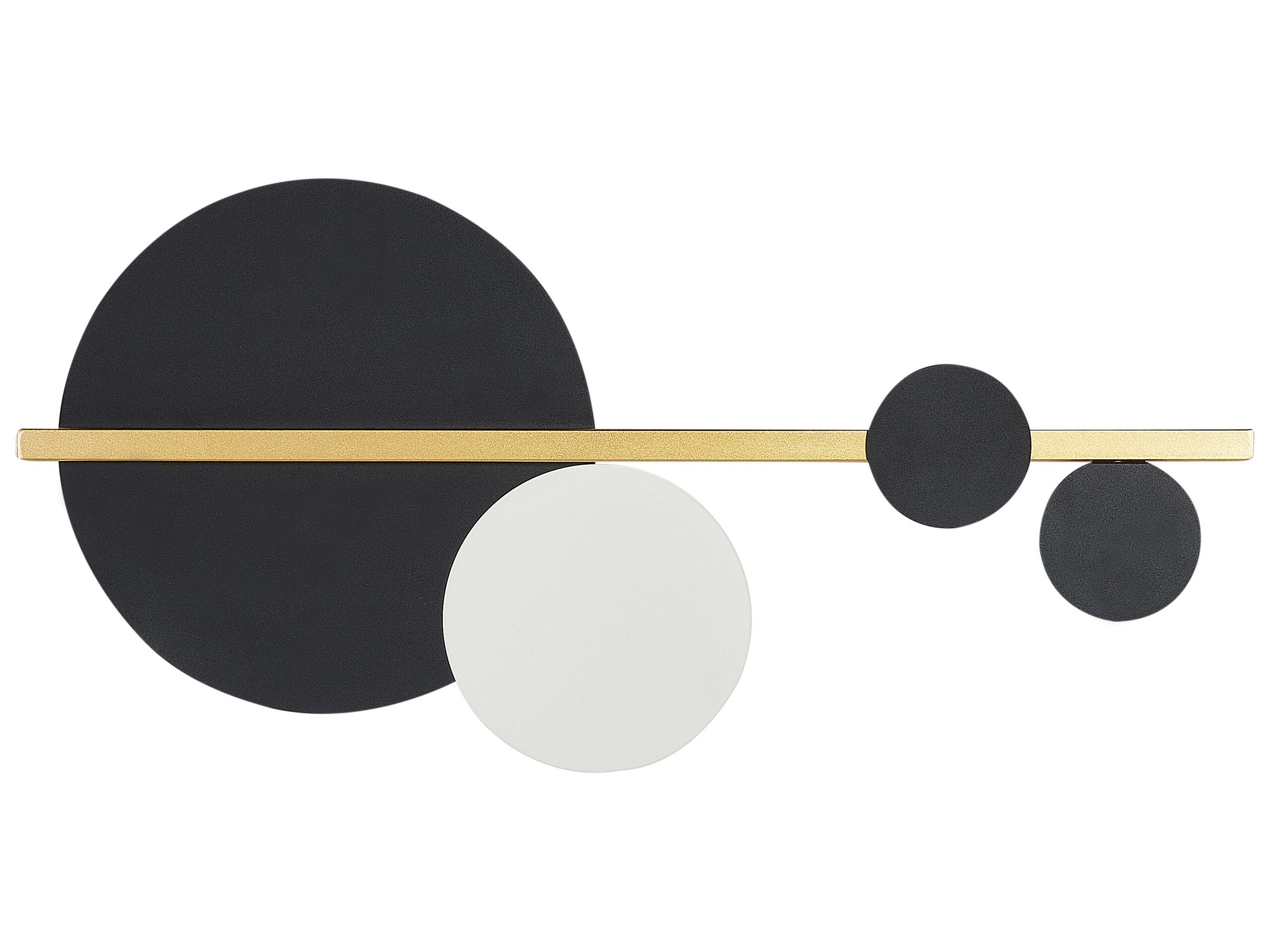 Metal LED Wall Lamp Black and Gold PARTIA