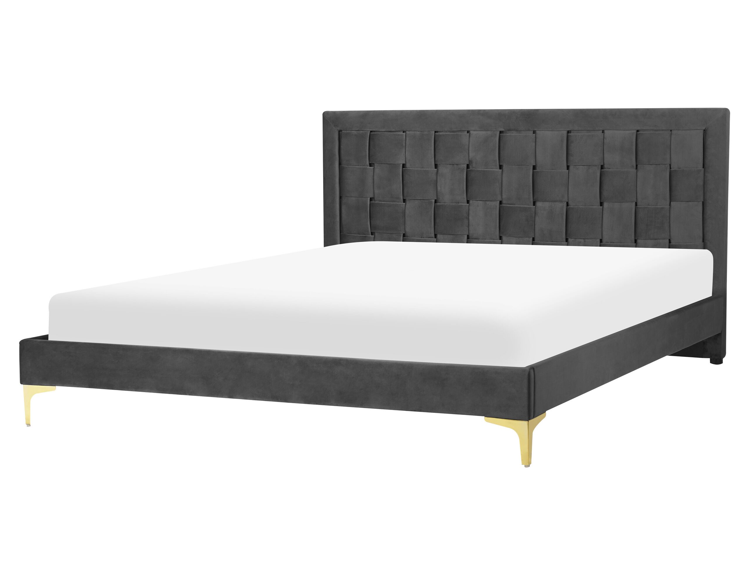 Velvet EU King Size Bed Black LIMOUX