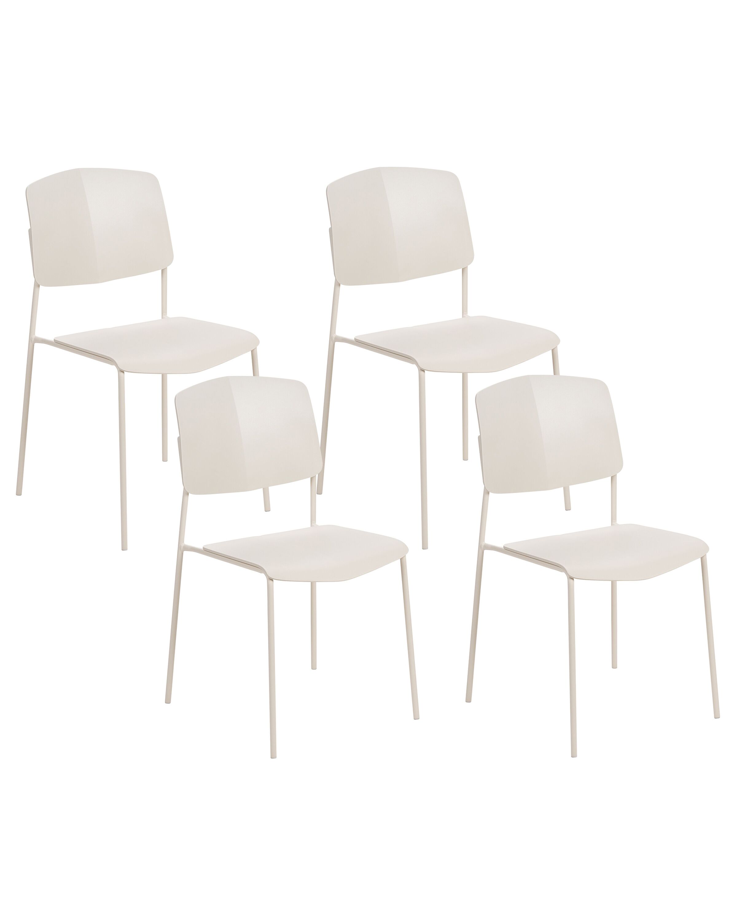 Set of 4 Dining Chairs Beige ASTORIA