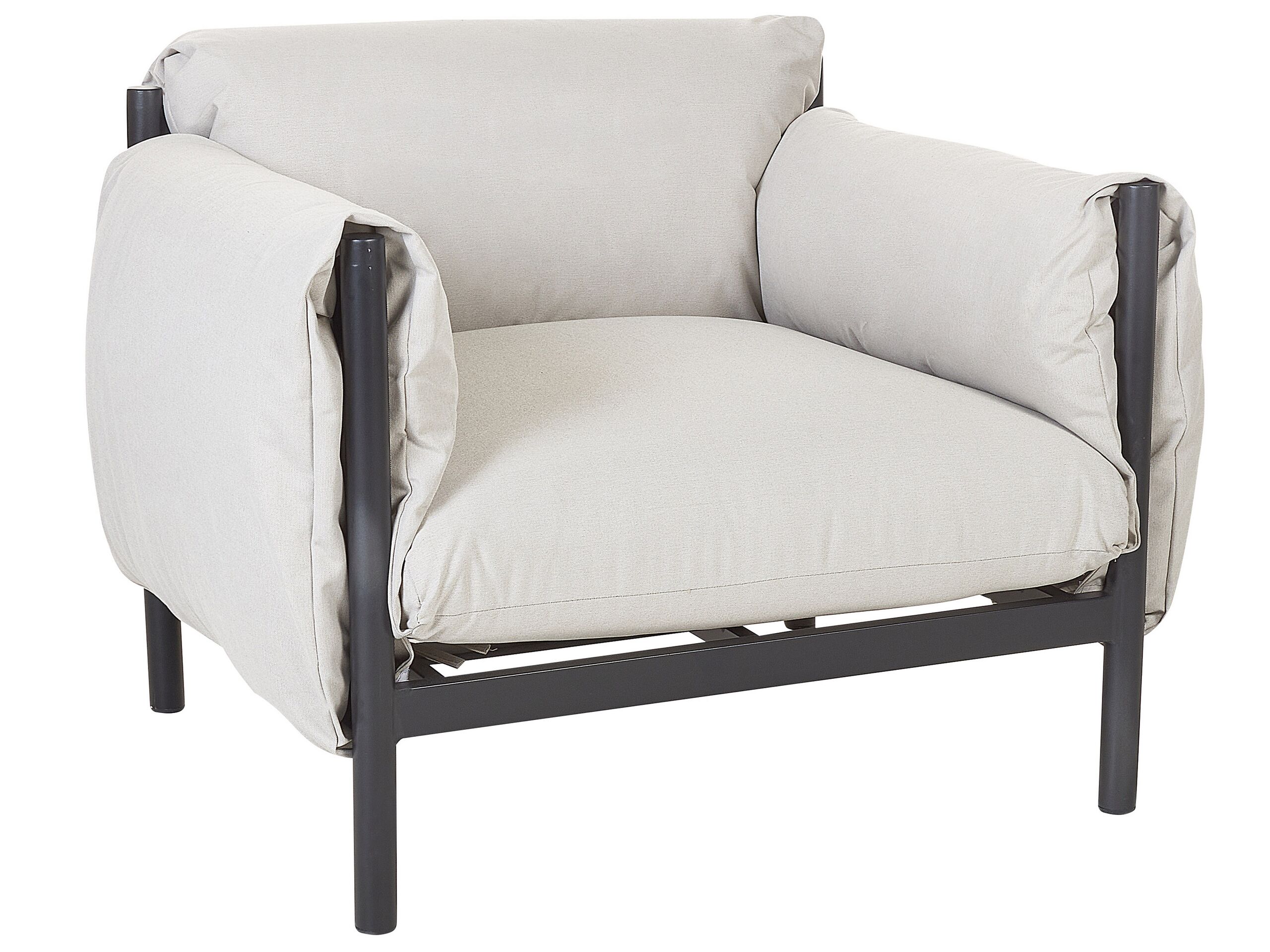 Aluminium Garden Armchair Light Grey ESPERIA