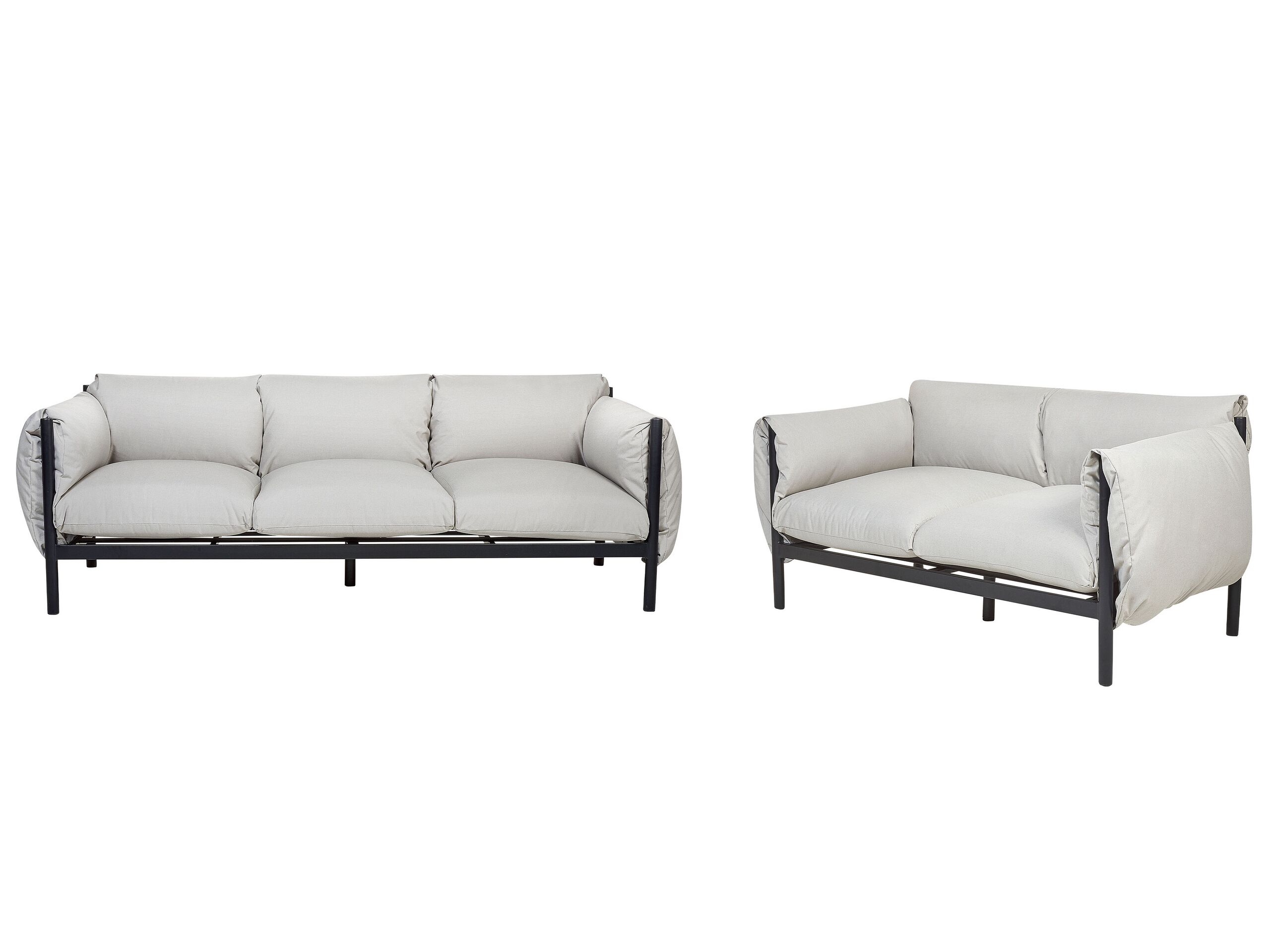 5 Seater Aluminum Garden Sofa Set Light Grey ESPERIA