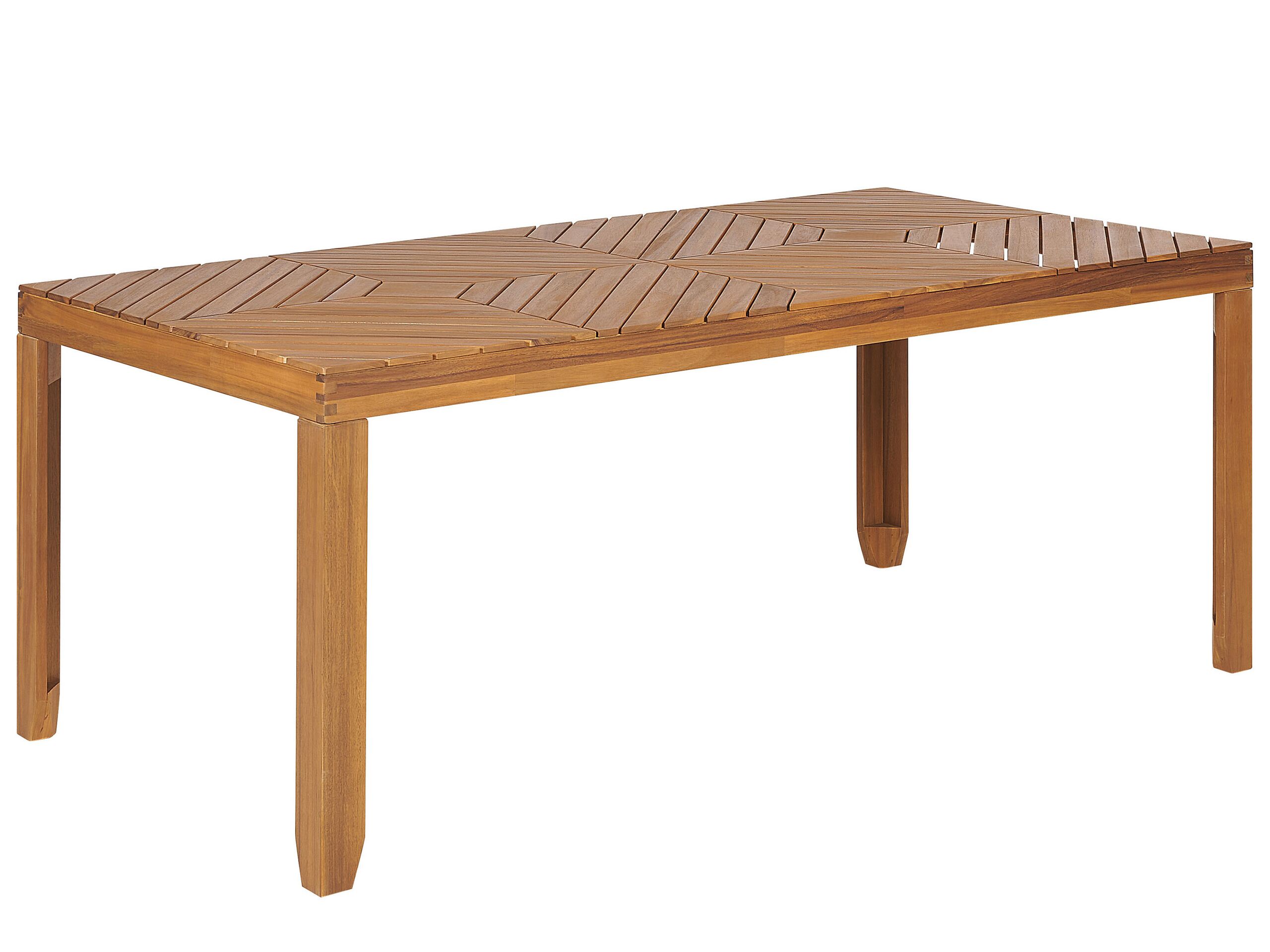 Acacia Wood Garden Dining Table 180 x 90 cm Light BARATTI