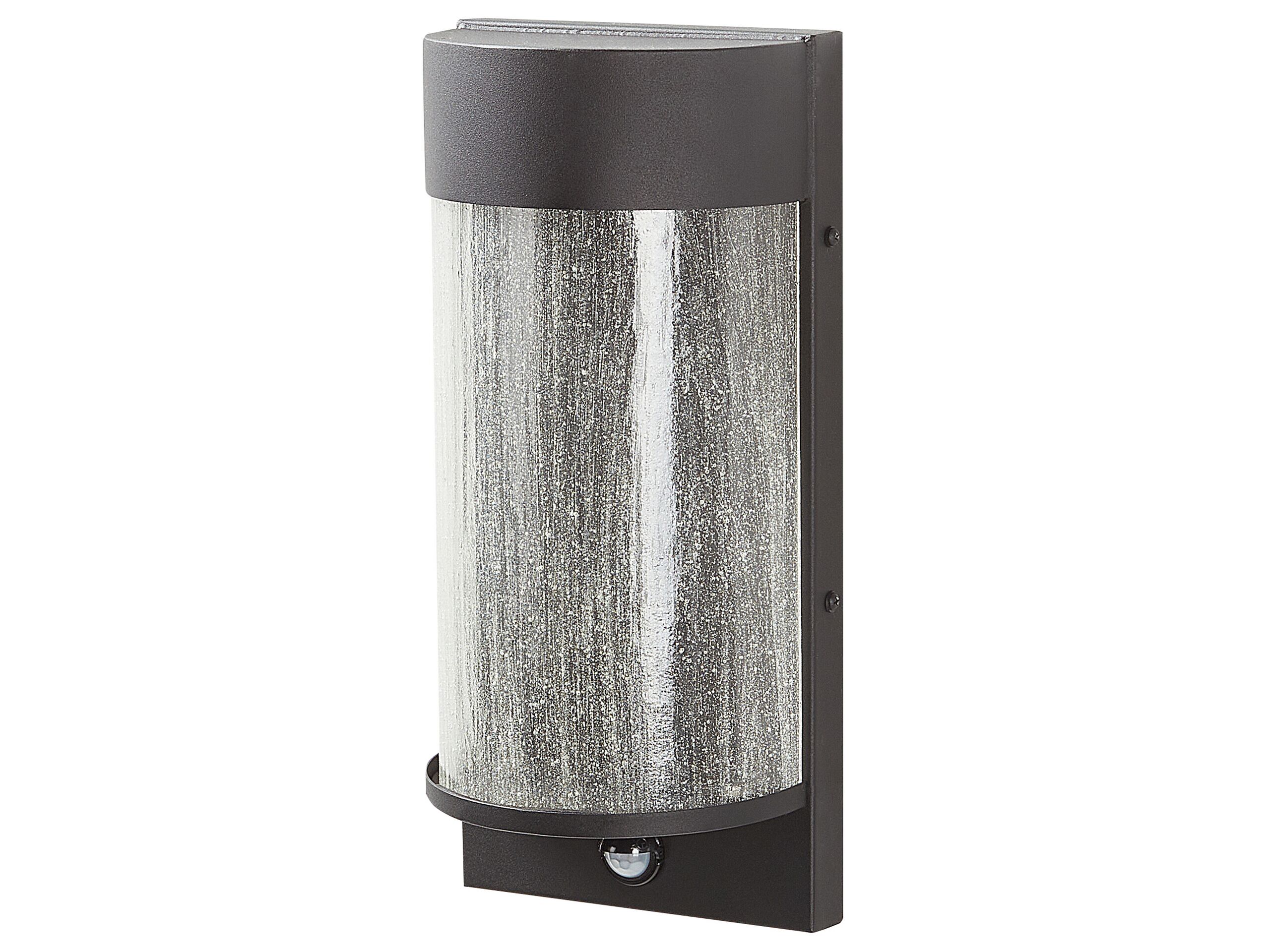 Outdoor LED Wall Light with Motion Sensor Black PHEPPIE
