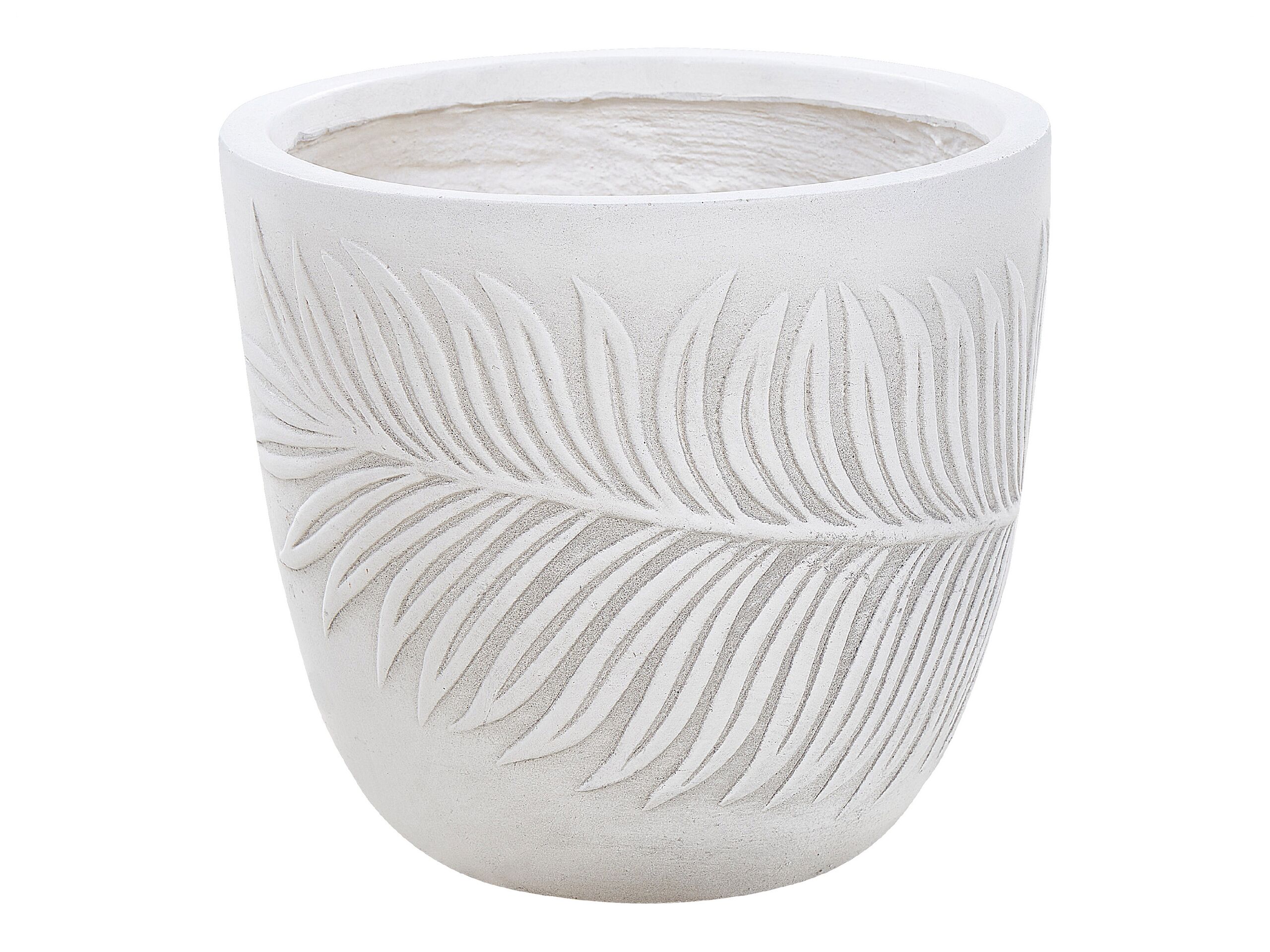 Flower Pot Fibre Clay 28 x 28 x 16 cm Off-White FTERO