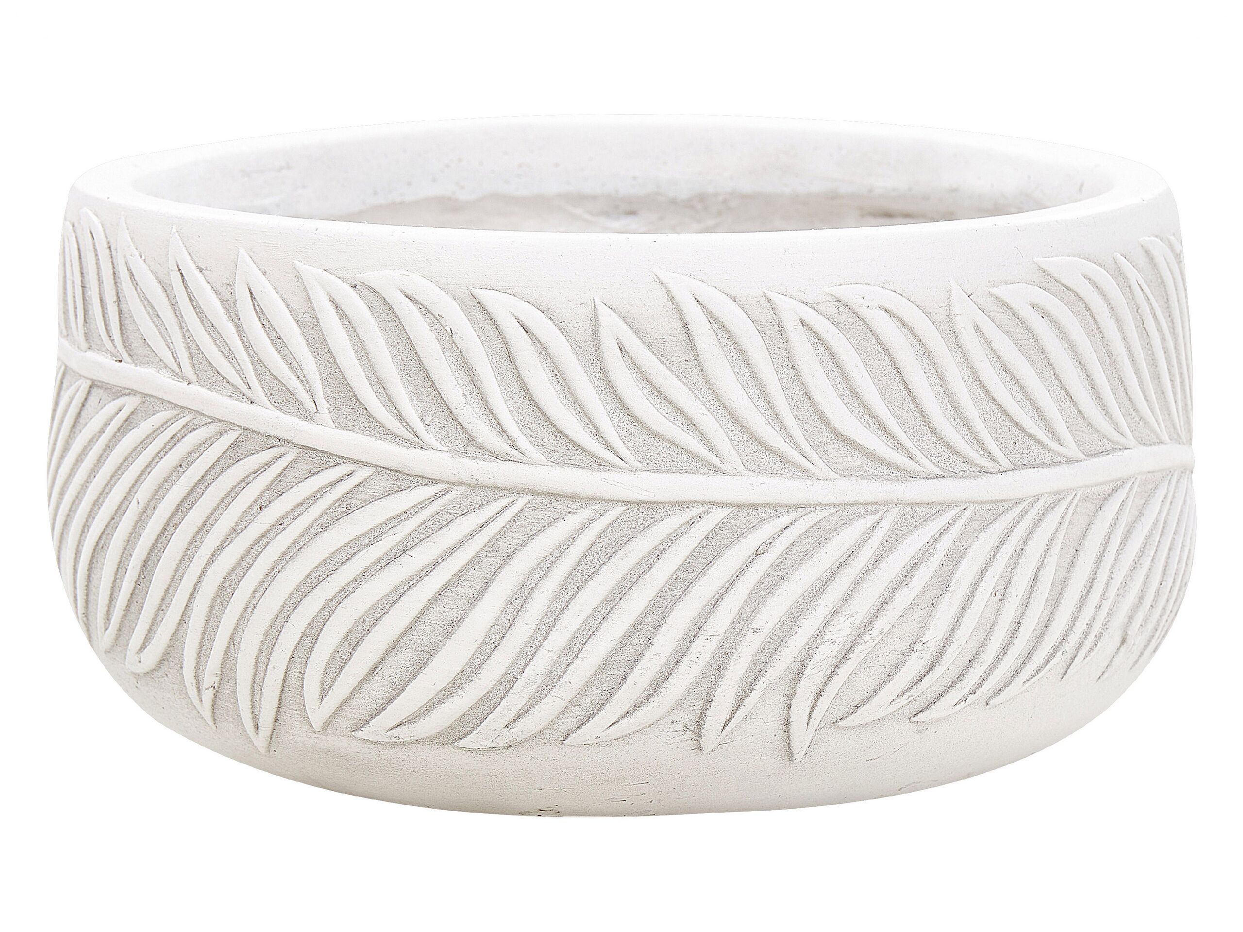 Flower Pot Fibre Clay 25 x 25 x 14 cm Off-White FTERO