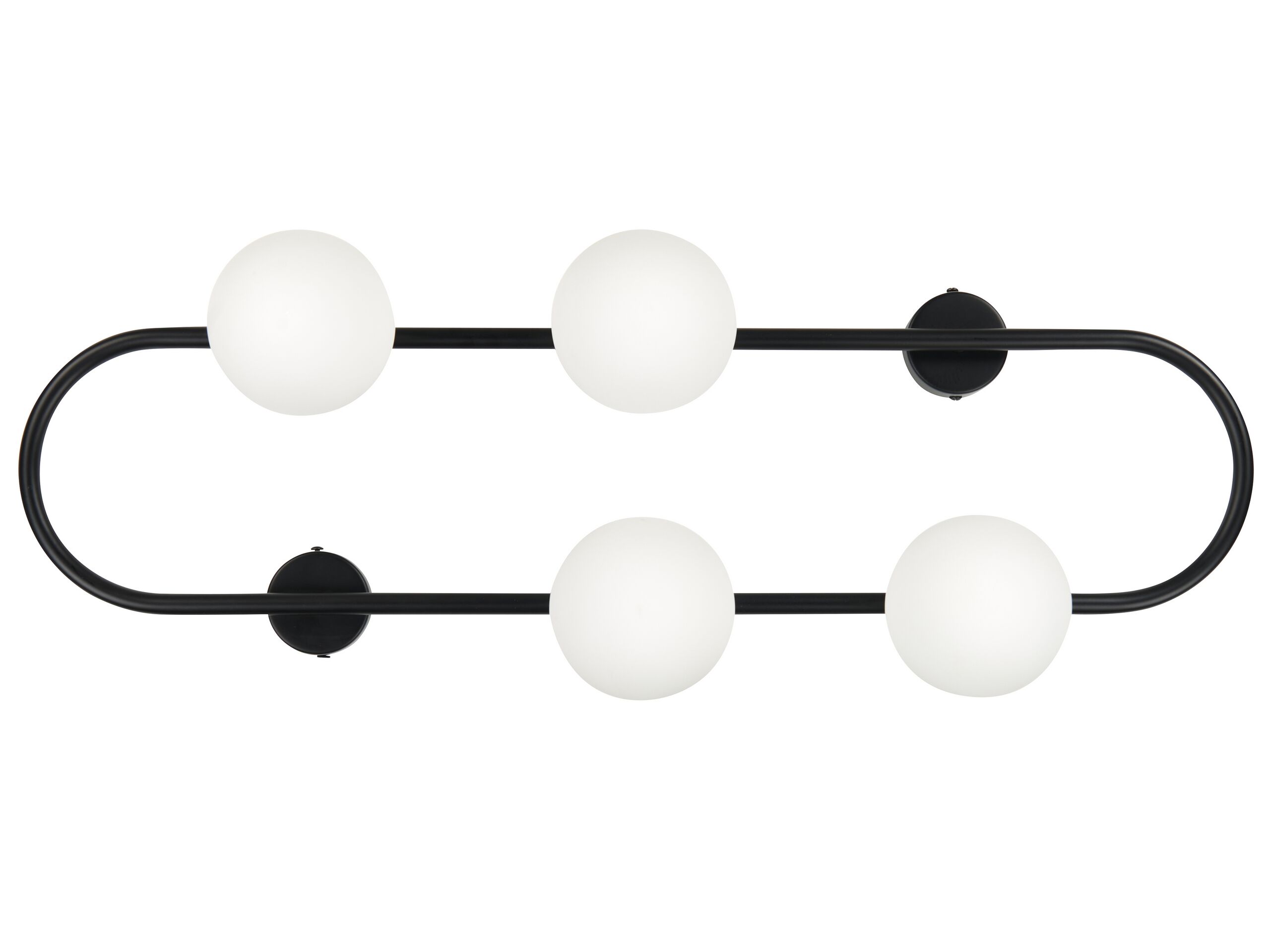 4 Light Wall Lamp Black YANGO