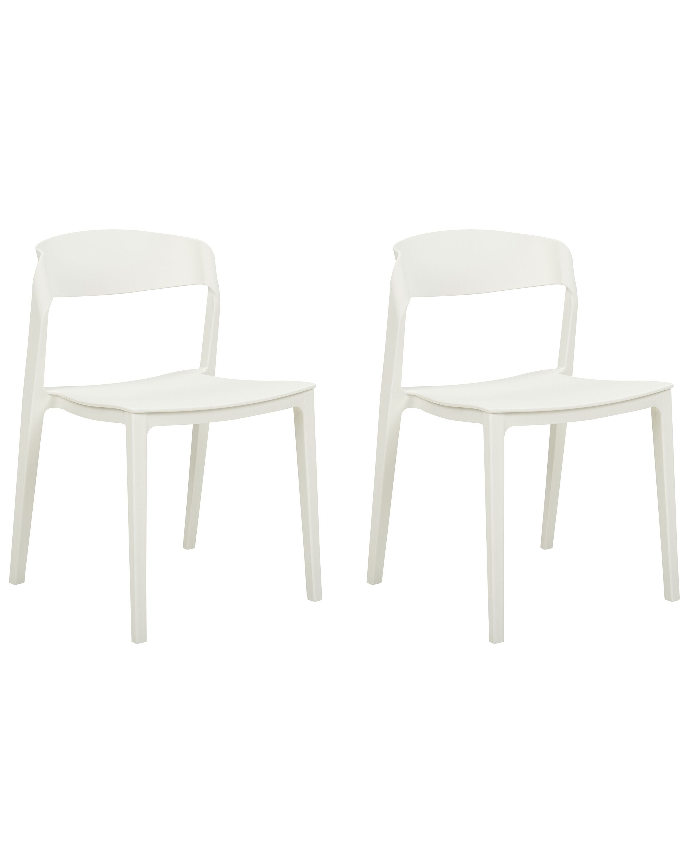 Set of 2 Dining Chairs White SOMERS