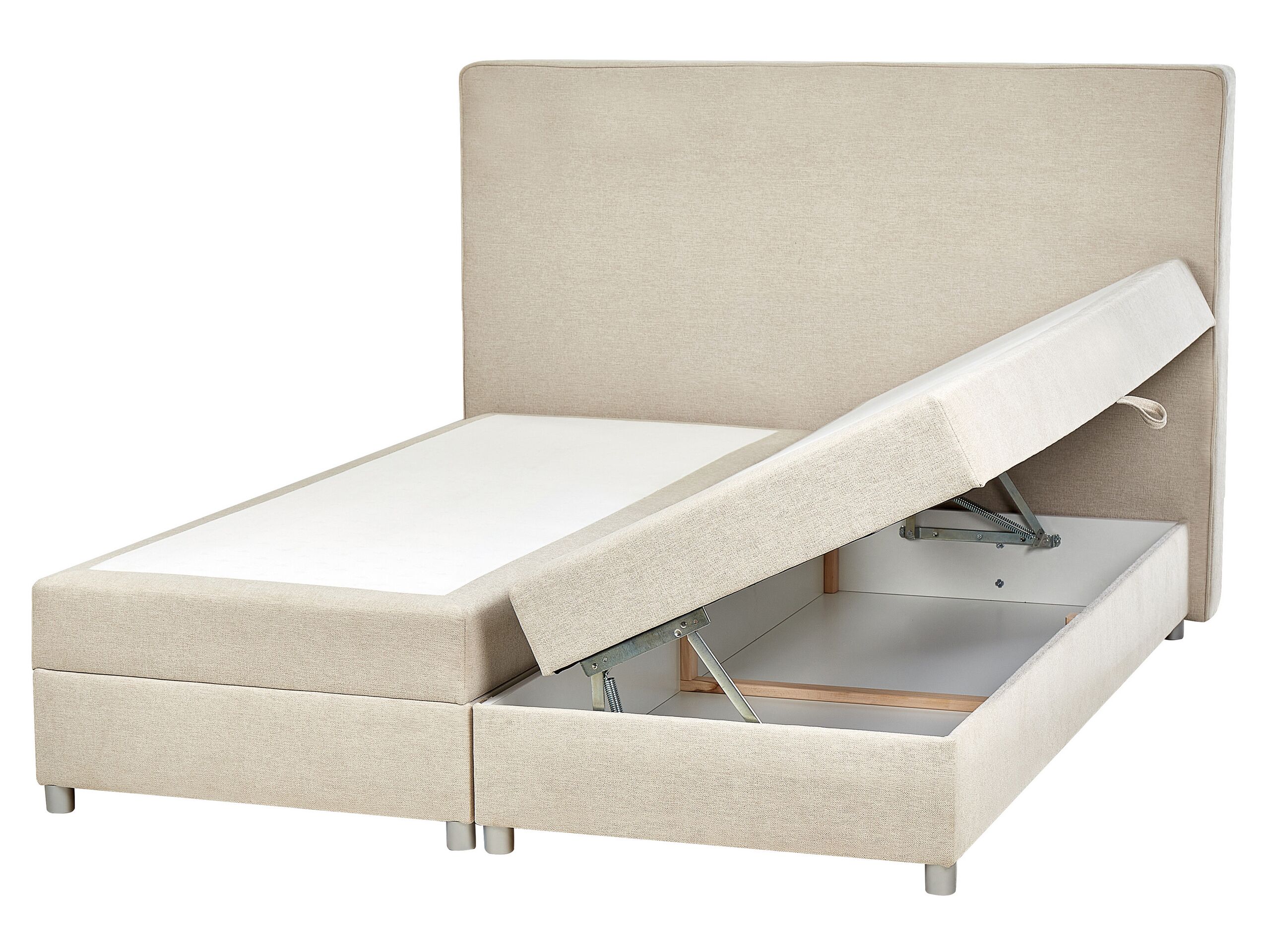 Fabric EU King Divan Bed Beige MINISTER