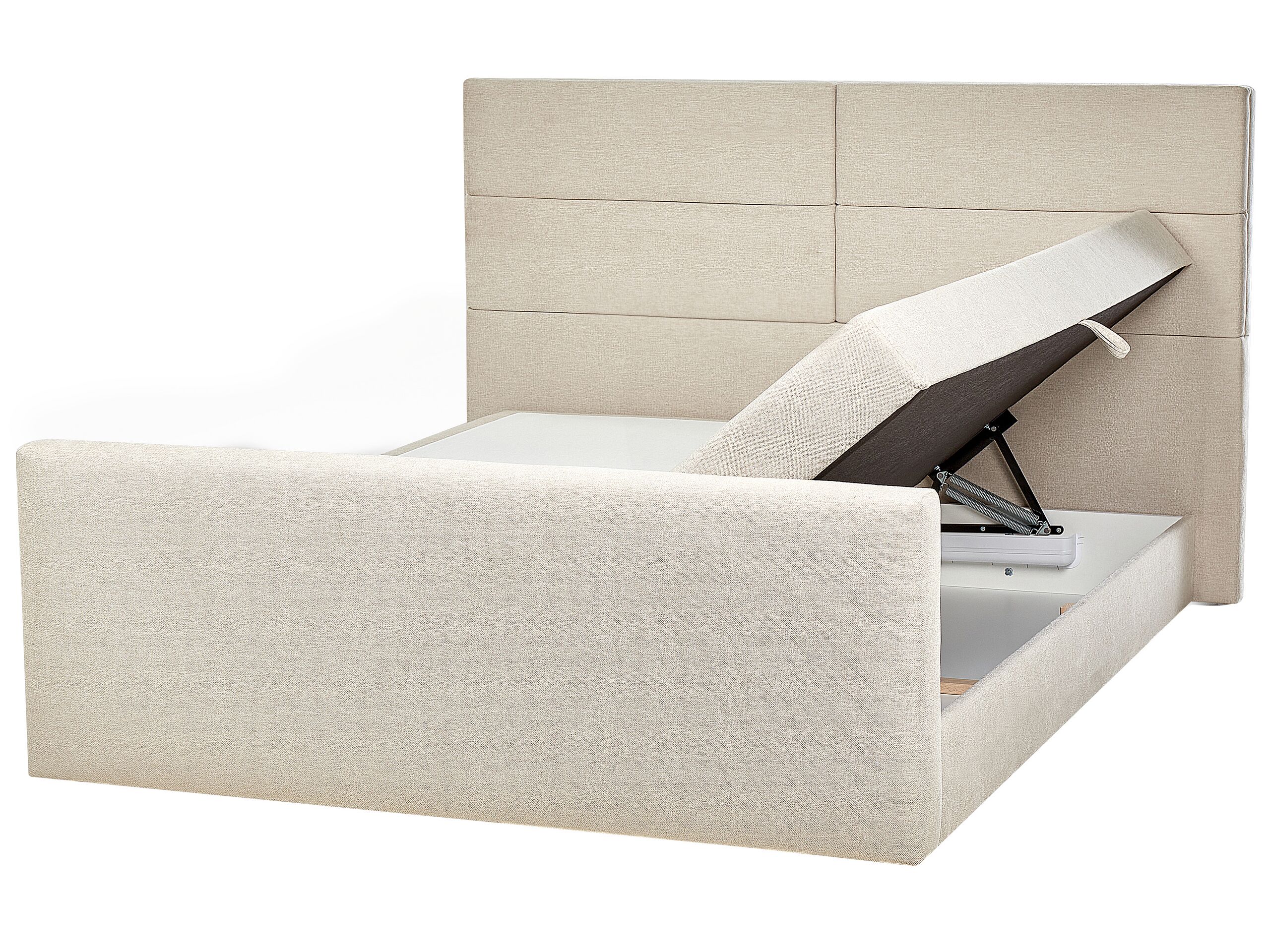 Fabric EU Super King Divan Bed Beige ARISTOCRAT