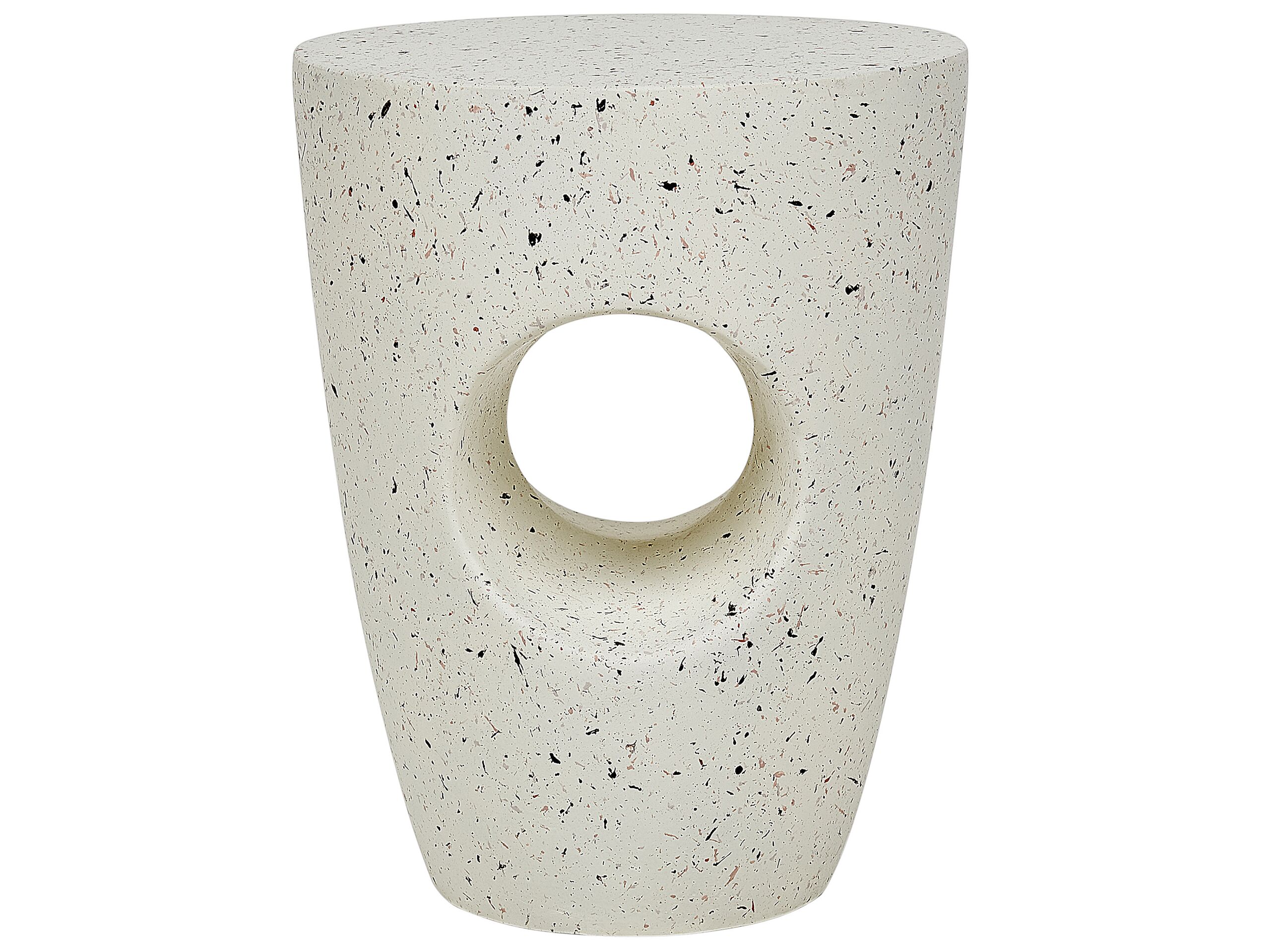 Accent Side Table White Terazzo Effect EDOLO