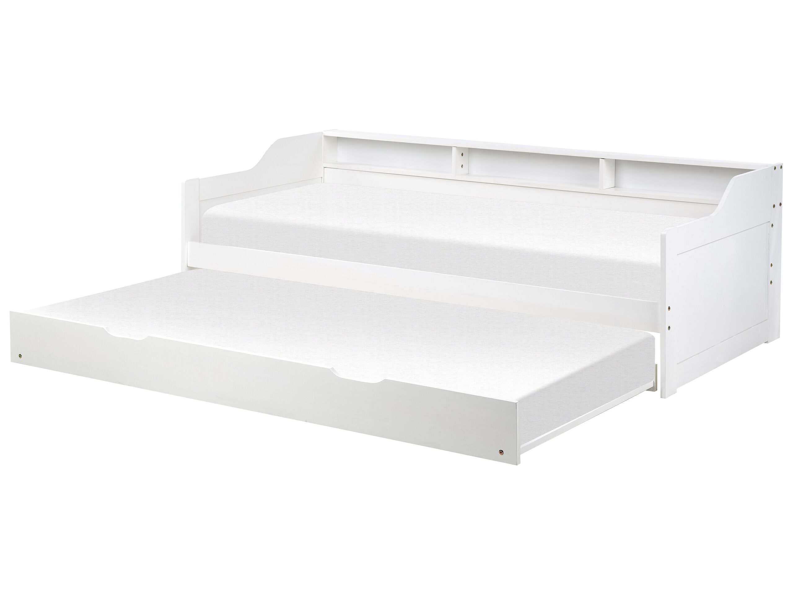 Wooden EU Single Trundle Bed White EDERN