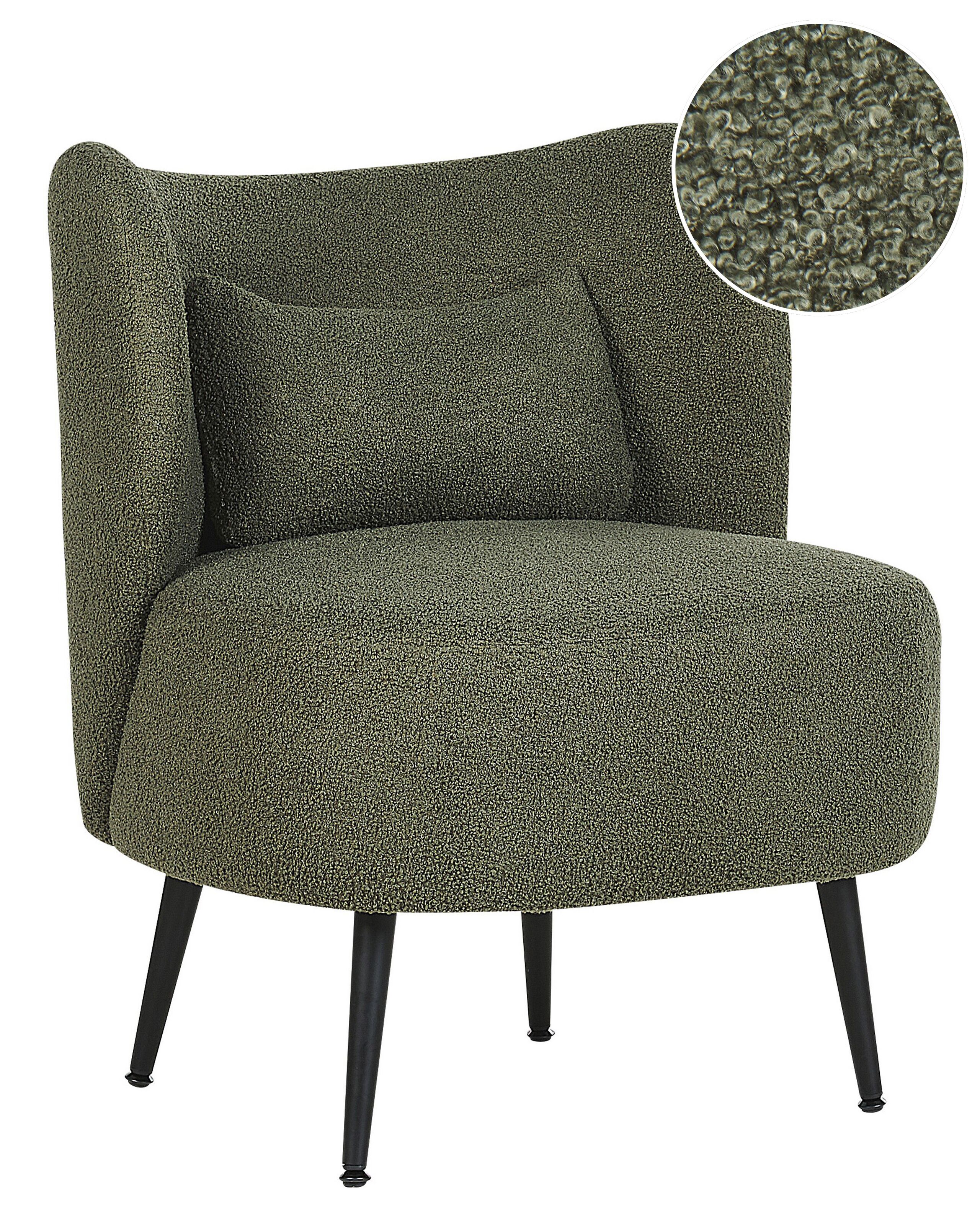 Boucle Armchair Dark Green OTSBY