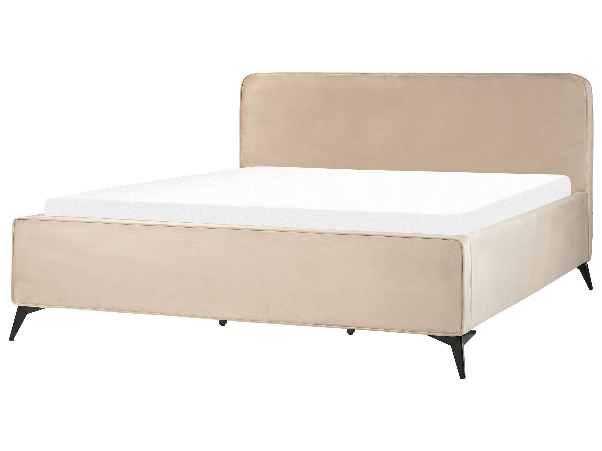 Velvet EU Super King Size Bed Taupe VALOGNES