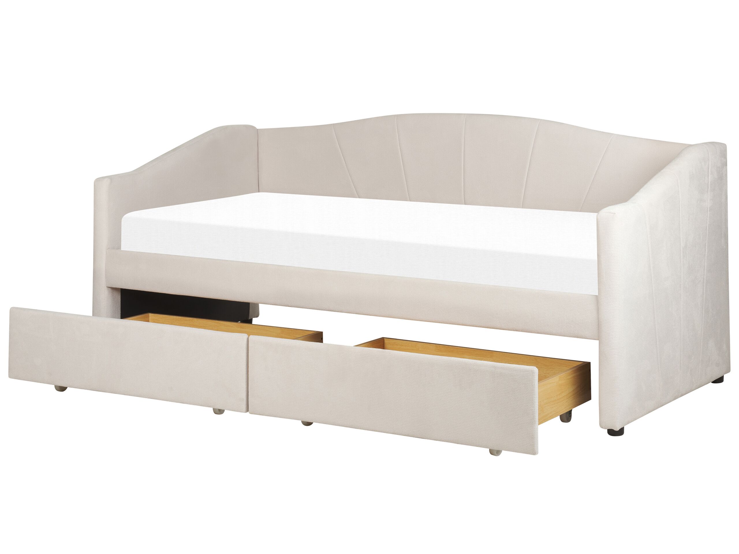 Fabric EU Single Daybed Light Beige VITTEL