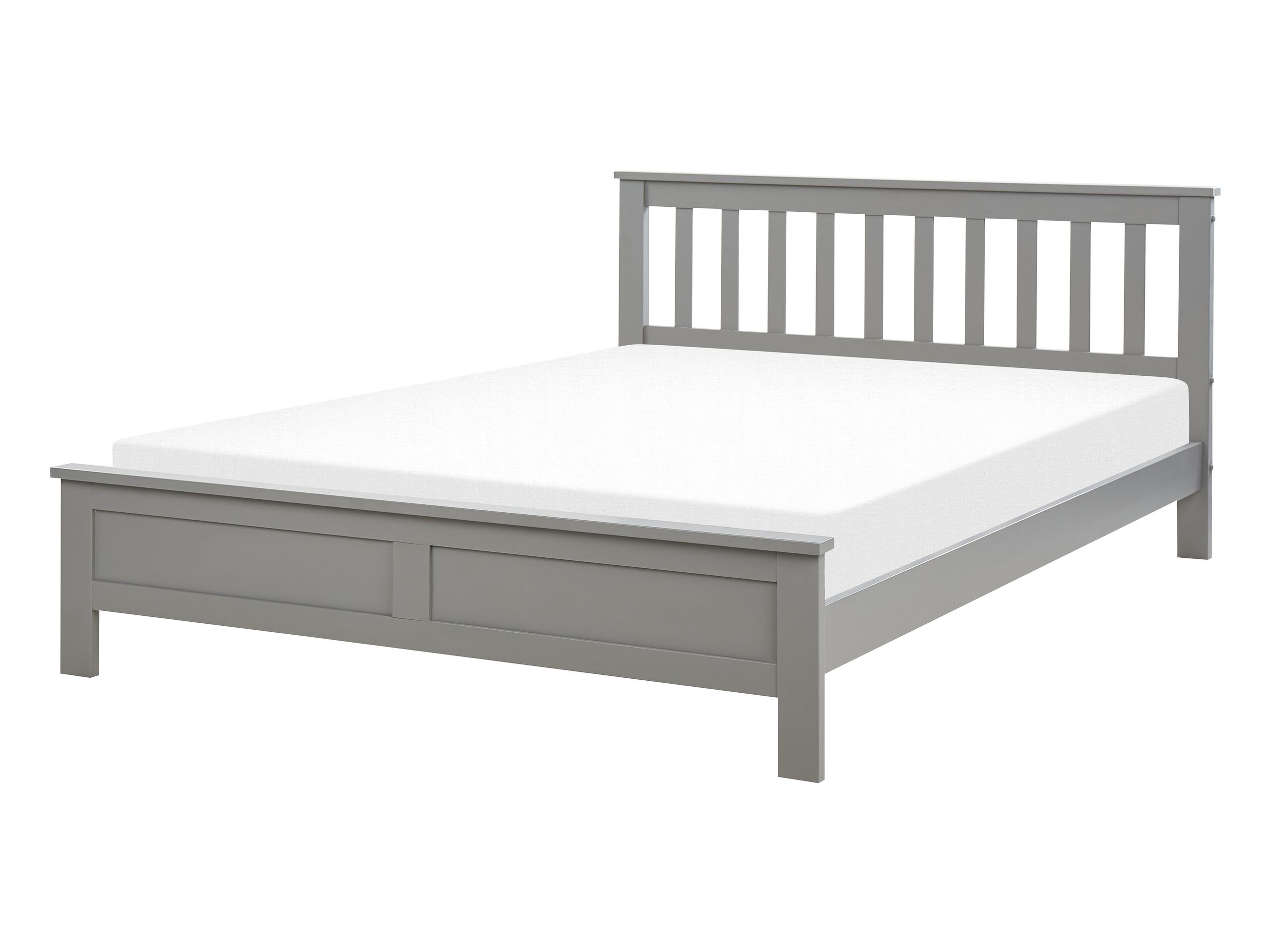 Wooden EU Double Size Bed Grey MAYENNE