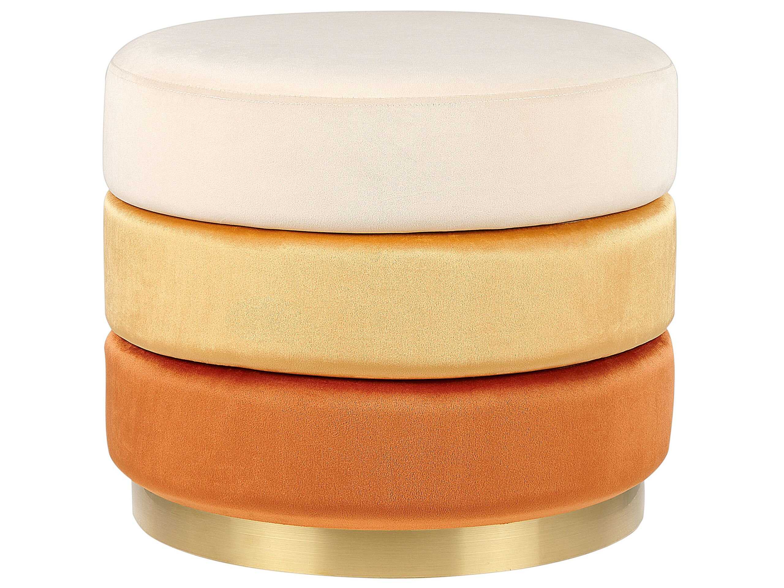 Velvet Pouffe Orange LOUIN