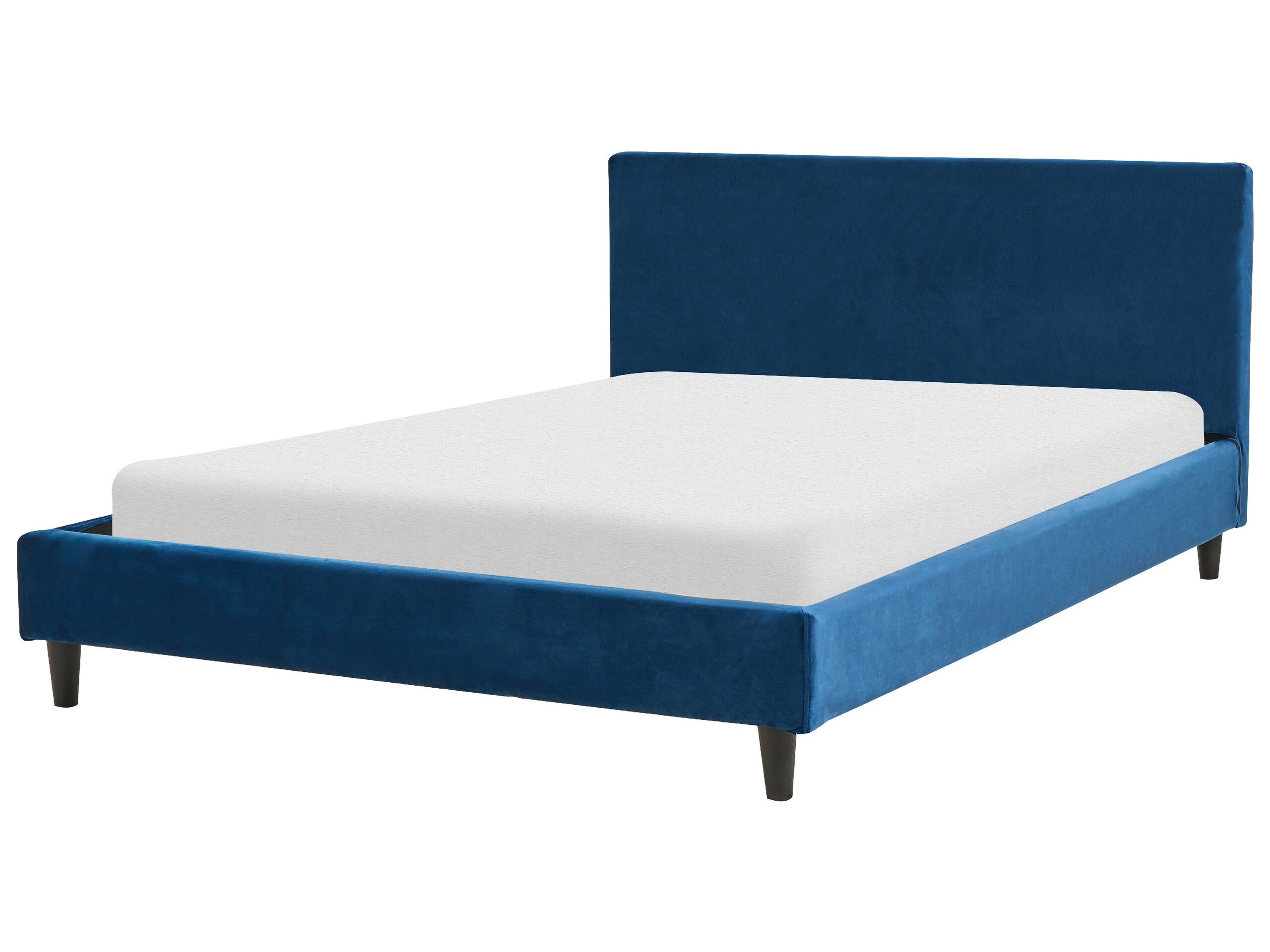 Fabric EU Double Size Bed Navy Blue FITOU