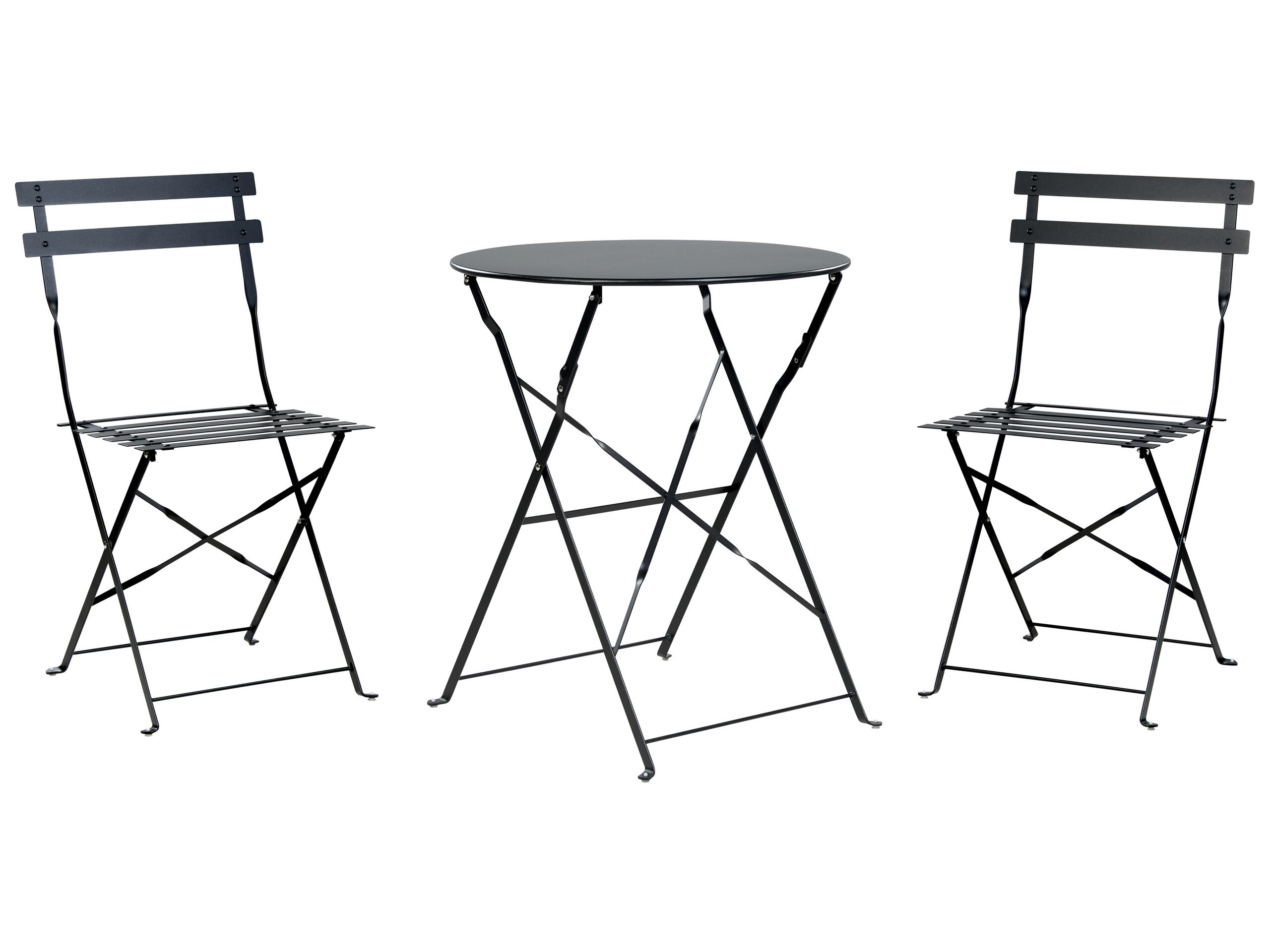 Steel Garden Bistro Set Black FIORI