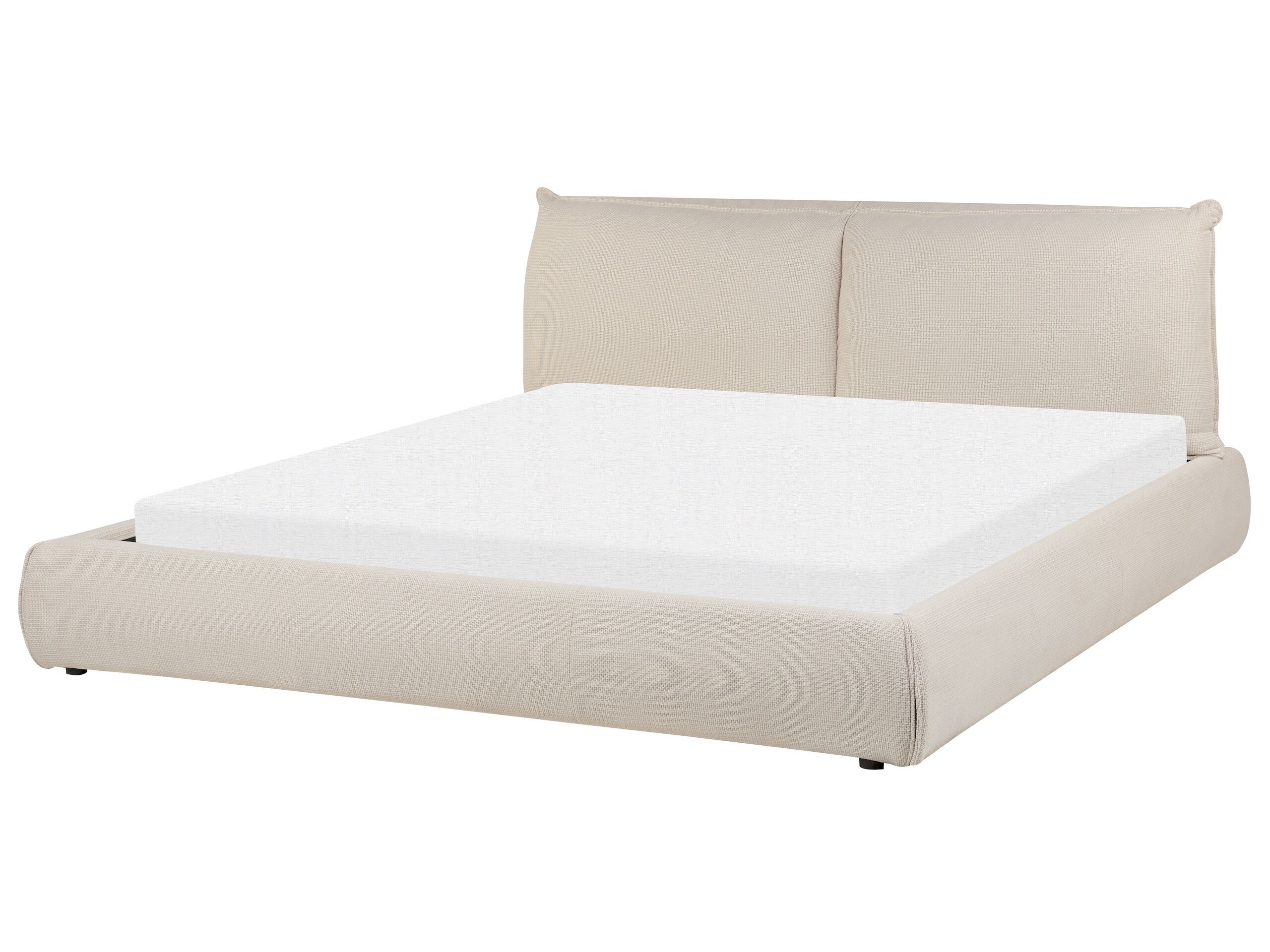 Fabric EU Super King Size Waterbed Beige VINAY