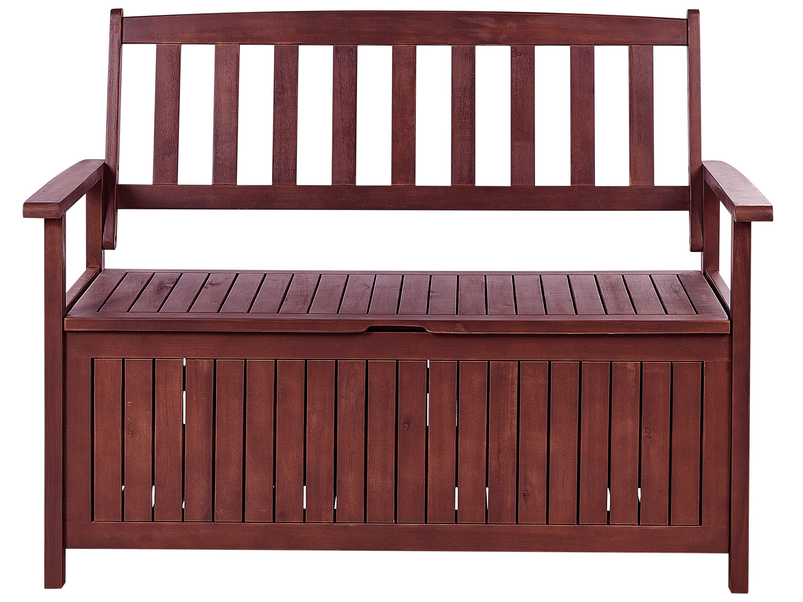 Acacia Wood Garden Bench with Storage 120 cm Mahogany Brown SOVANA