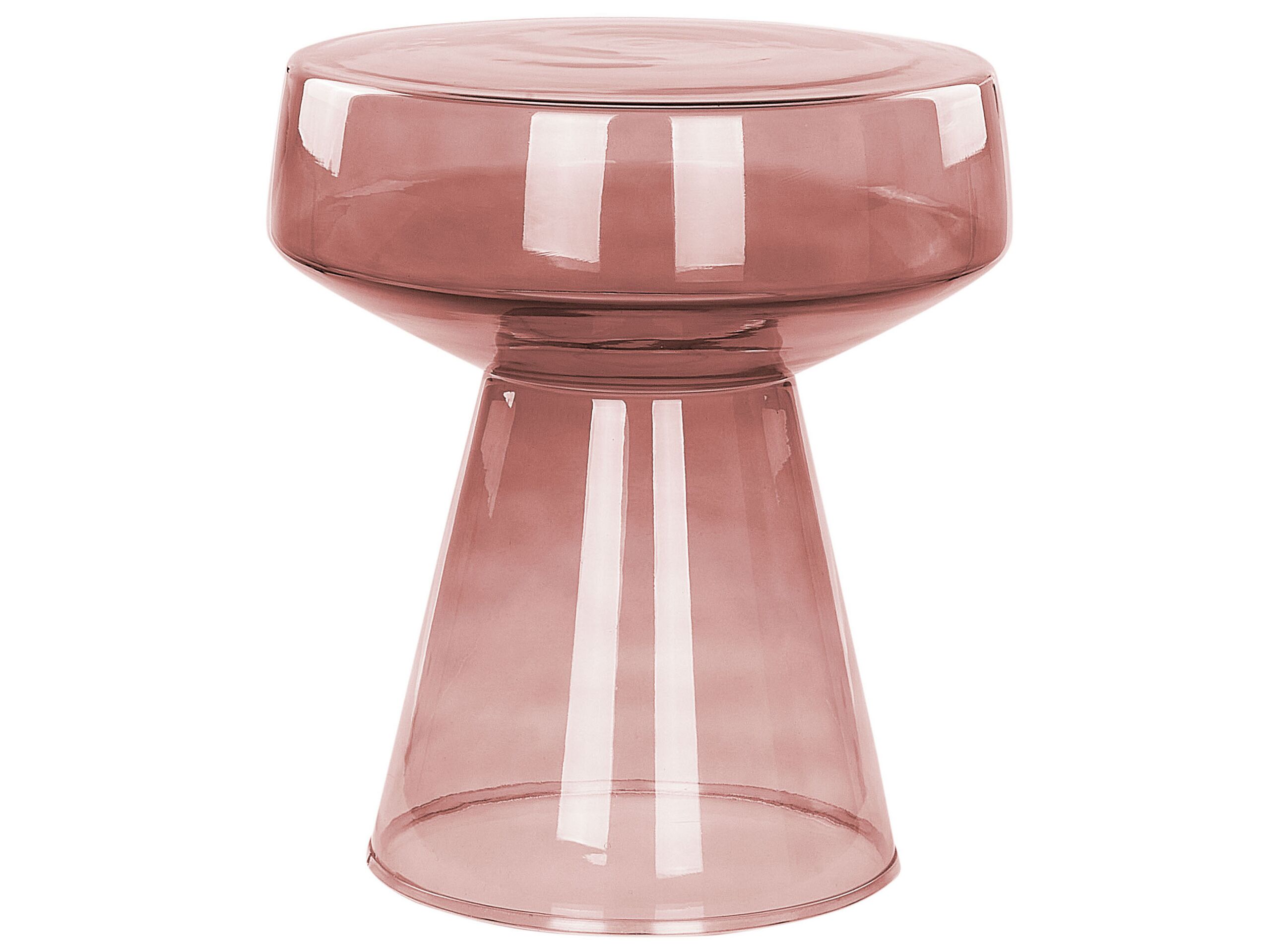 Glass Side Table Dark Red LAGUNA