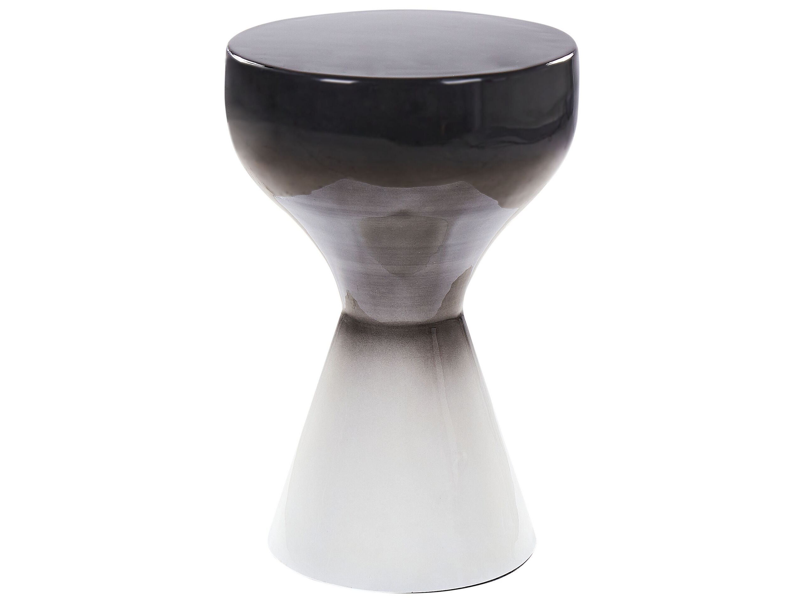 Metal Side Table Black and White TIBITO