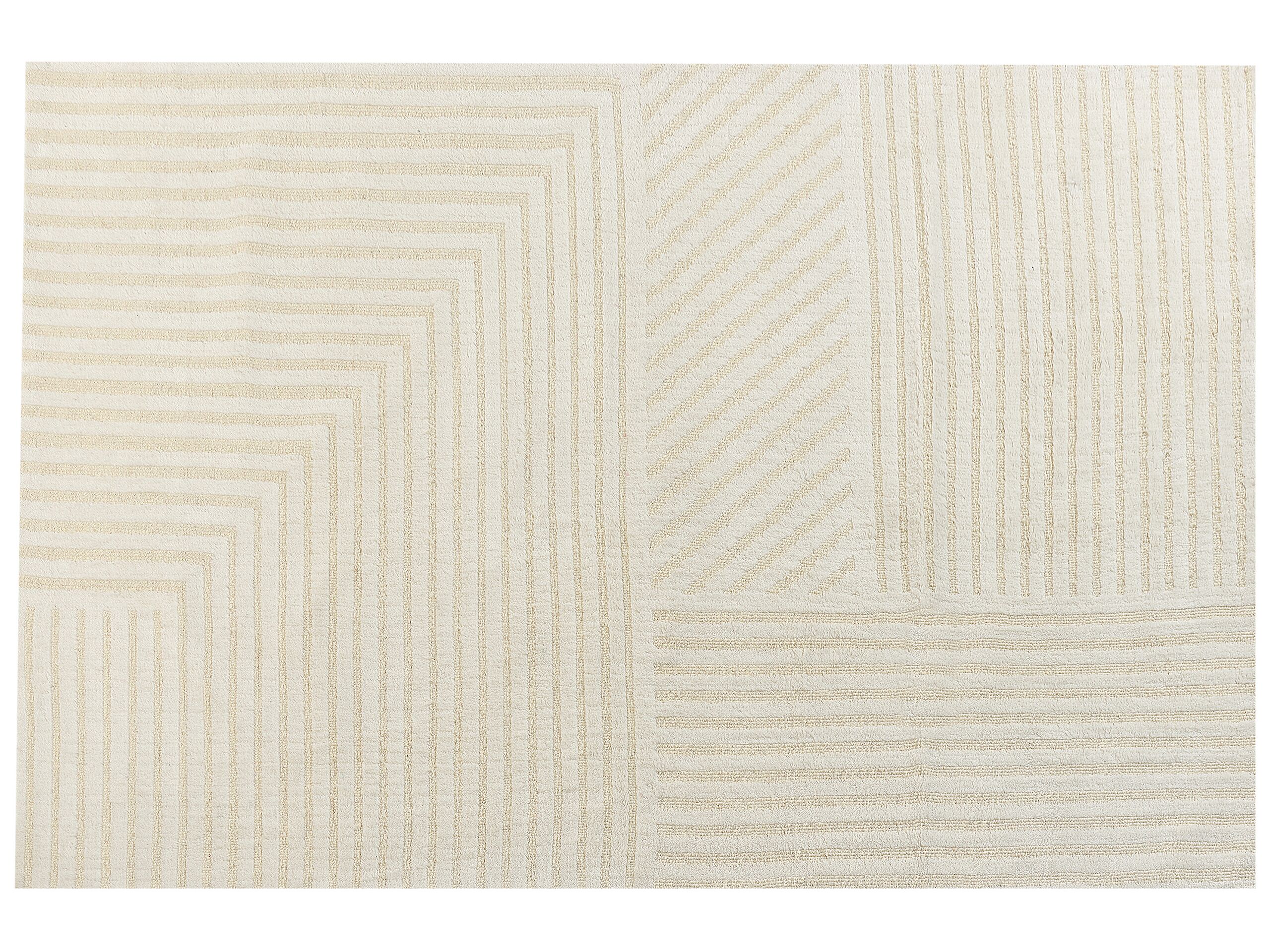 Wool Area Rug 200x300cm Beige
