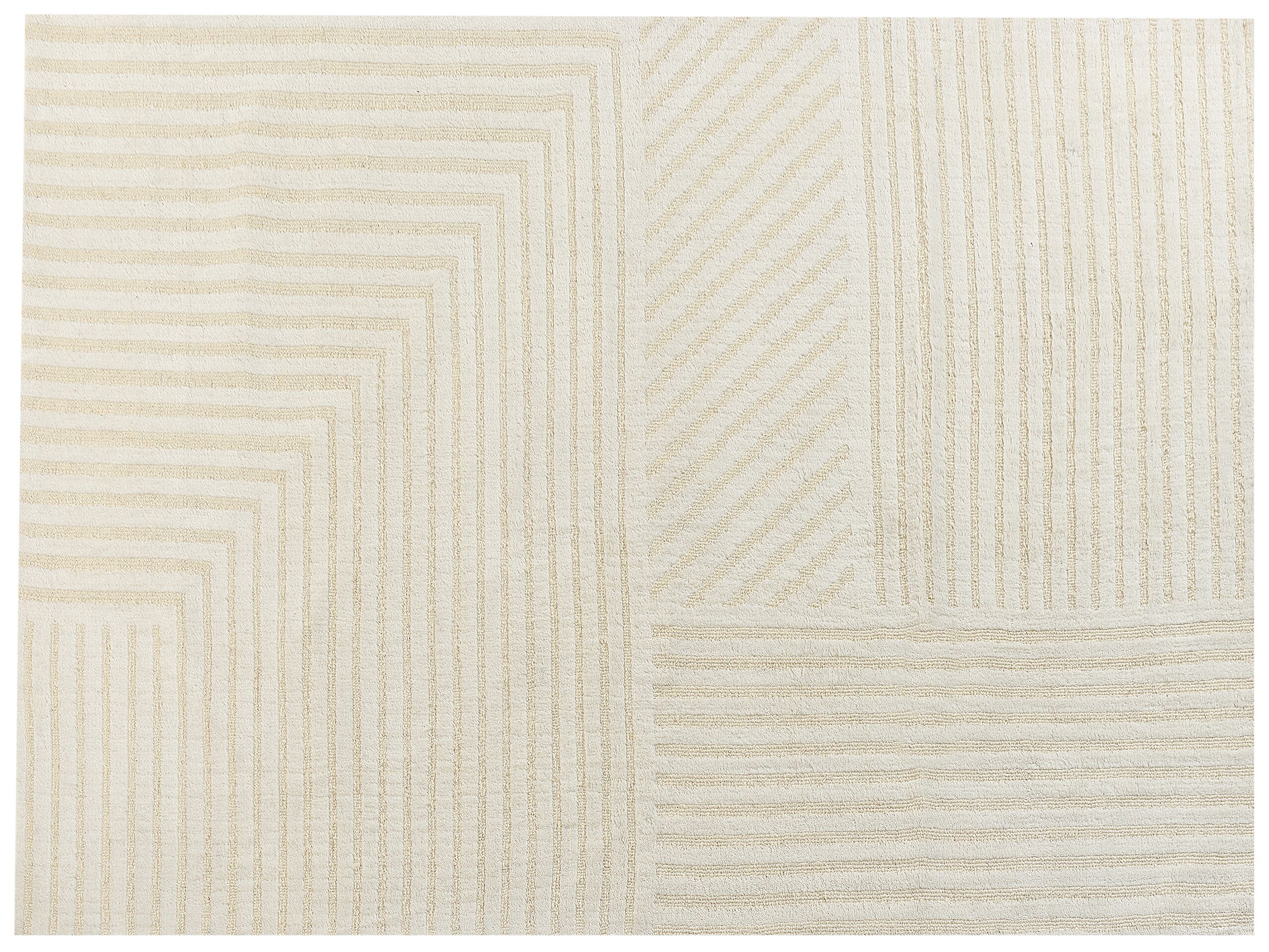 Wool Area Rug 300x400cm Beige